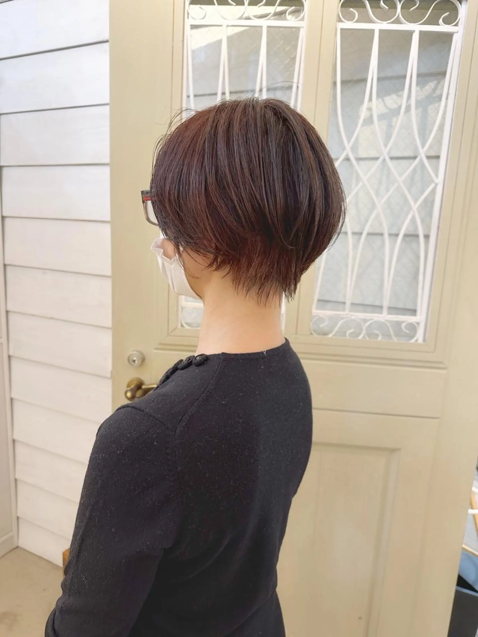 ショート カラー ショートボブ ショートレイヤー ハンサムショート ブリーチ グレージュ カット ヘアカラー トリートメント newline銀座所属・👑銀座ショート/ 絶壁補正/金子涼👑のヘアスタイル