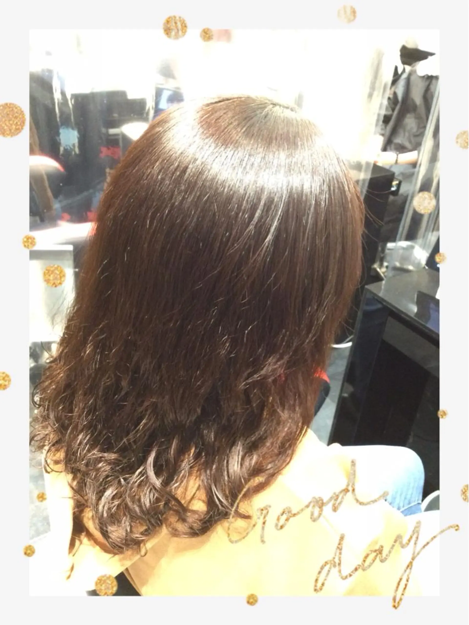 ミディアム パーマ Annon プライベートサロンのヘアスタイル