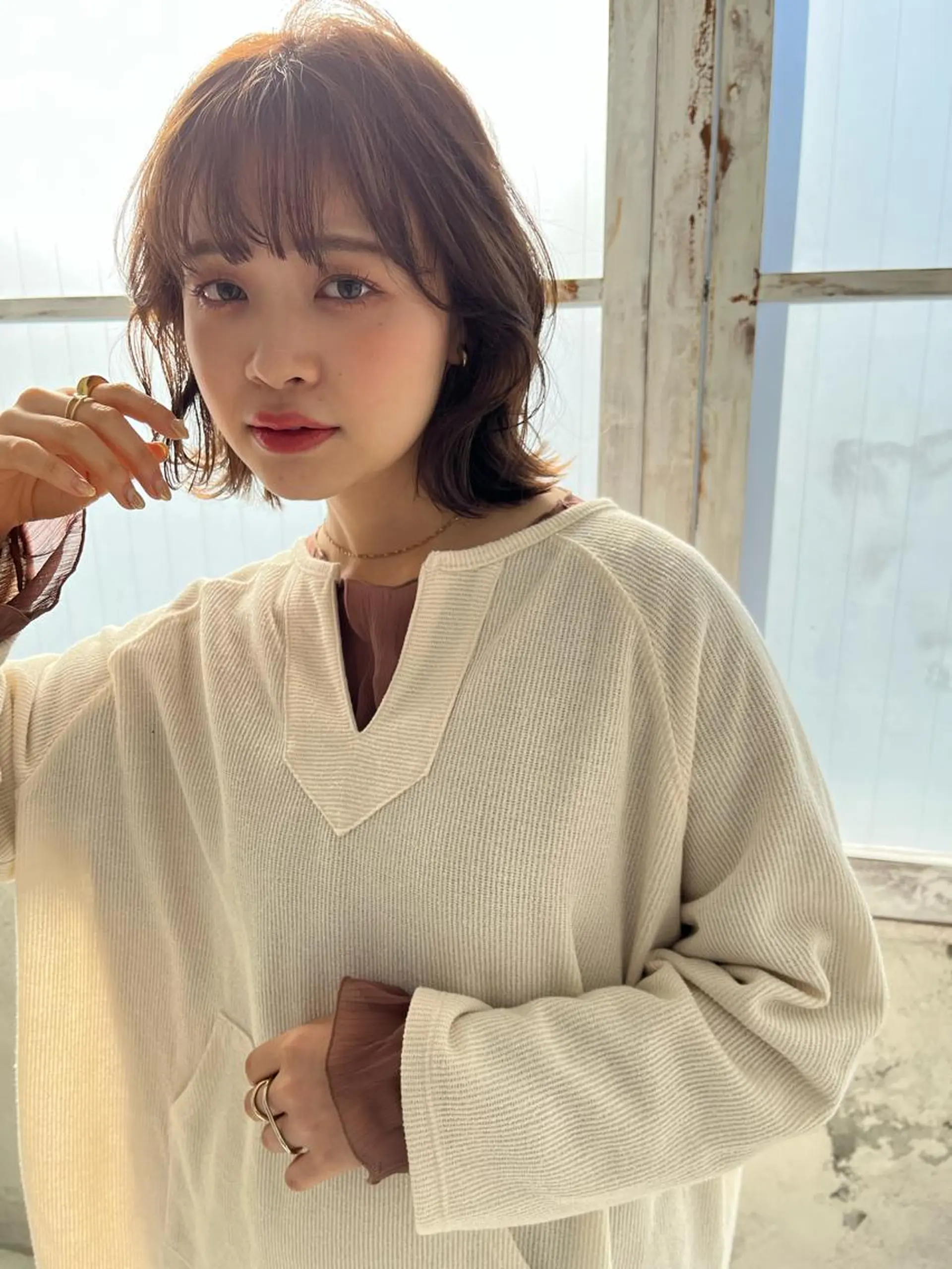 ミディアム カラー カット murai airiのヘアスタイル