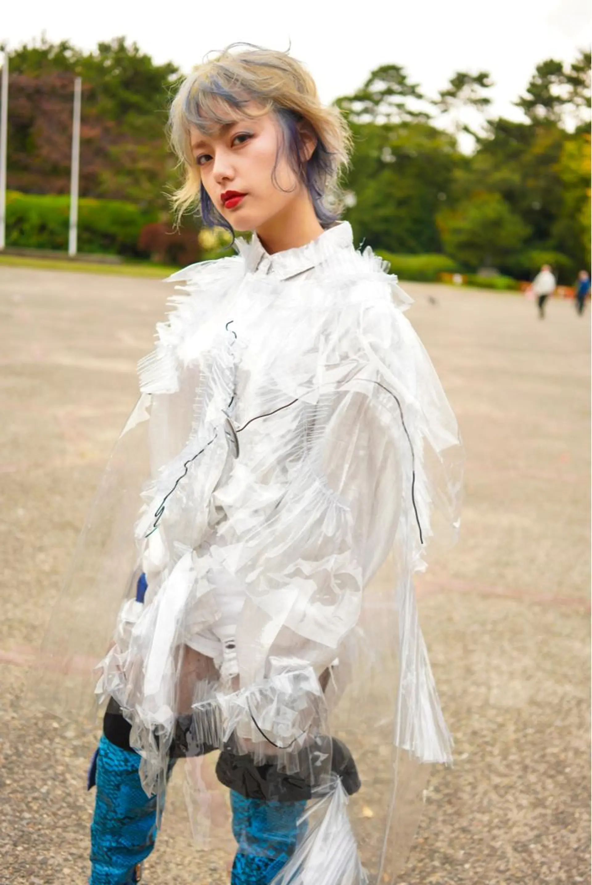 ミディアム カラー ヘアカラー トリートメント ハイトーン/レイヤー /ケアブリーチ石川治のヘアスタイル