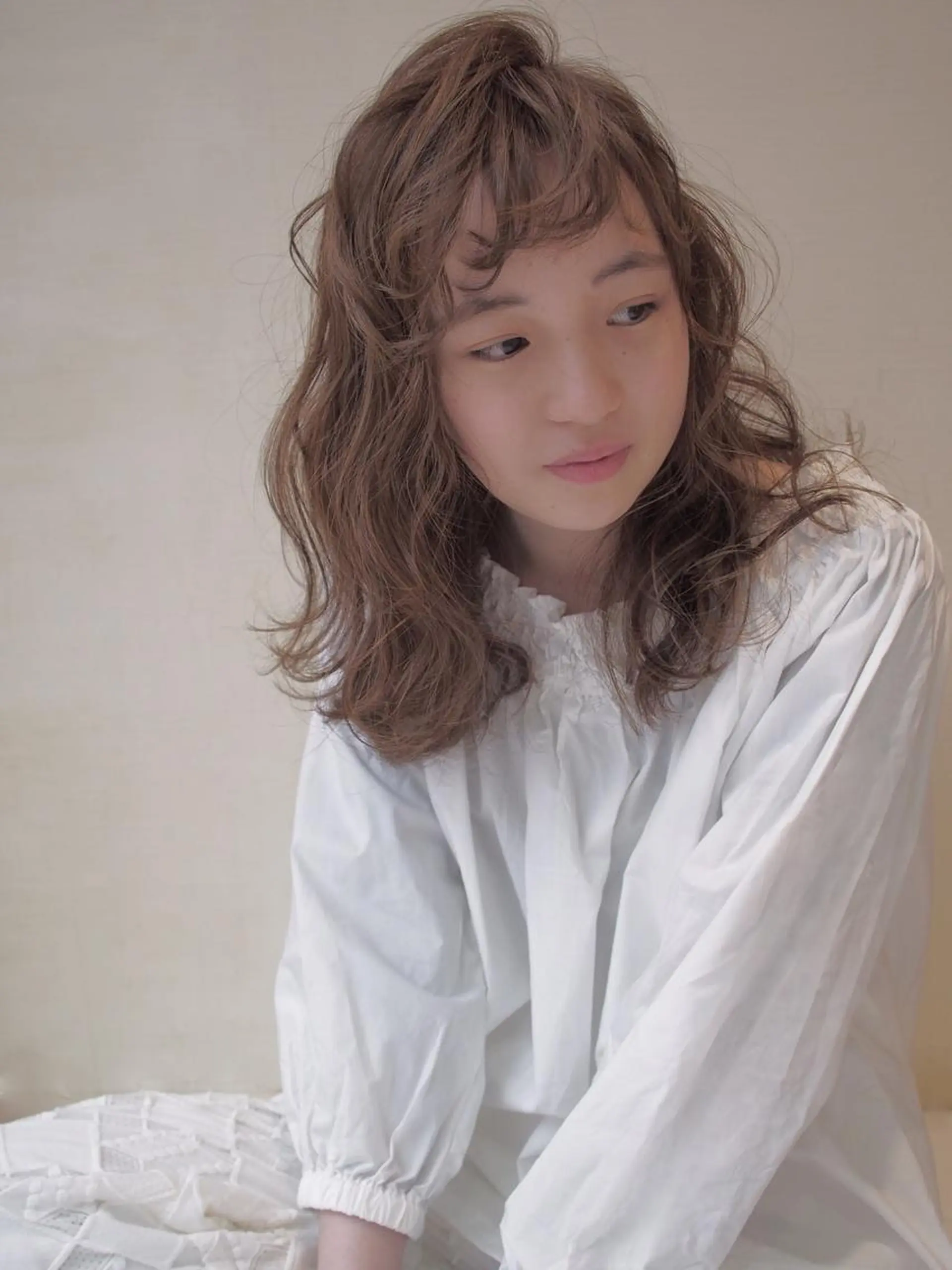 セミロング カラー パーマ 似合わせカット🌿 前川のヘアスタイル