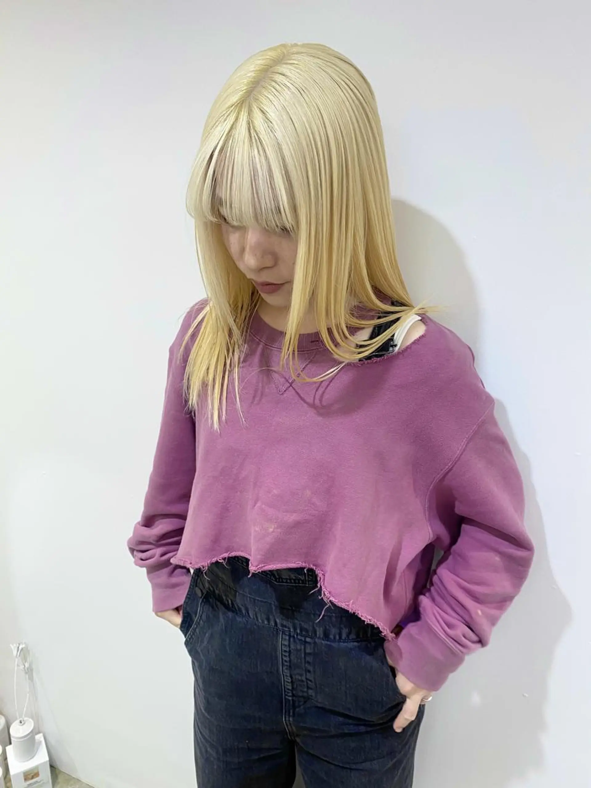 ミディアム サイレント美容師 アイリィのヘアスタイル