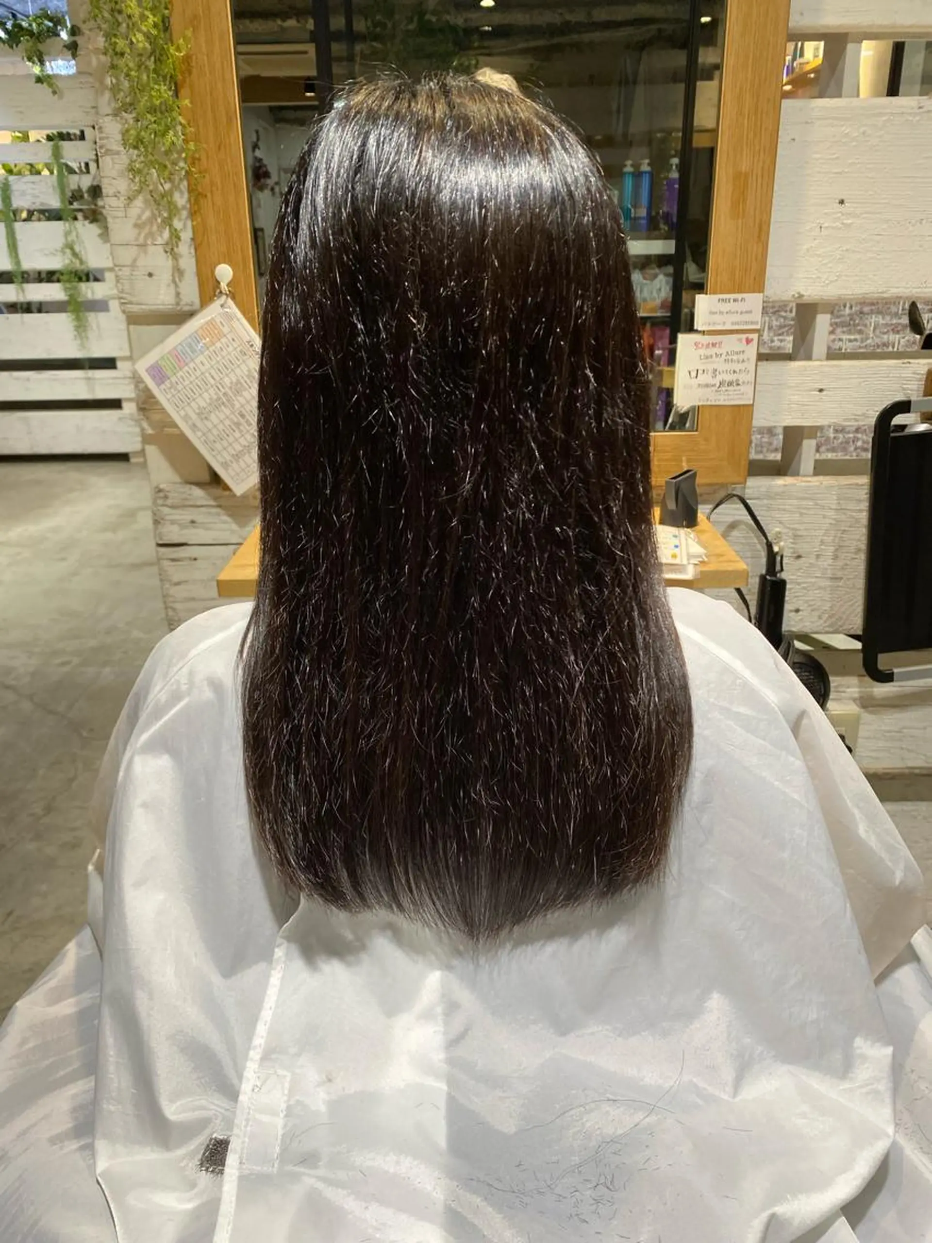 ロング パーマ カット 縮毛矯正 長濱 俊のヘアスタイル