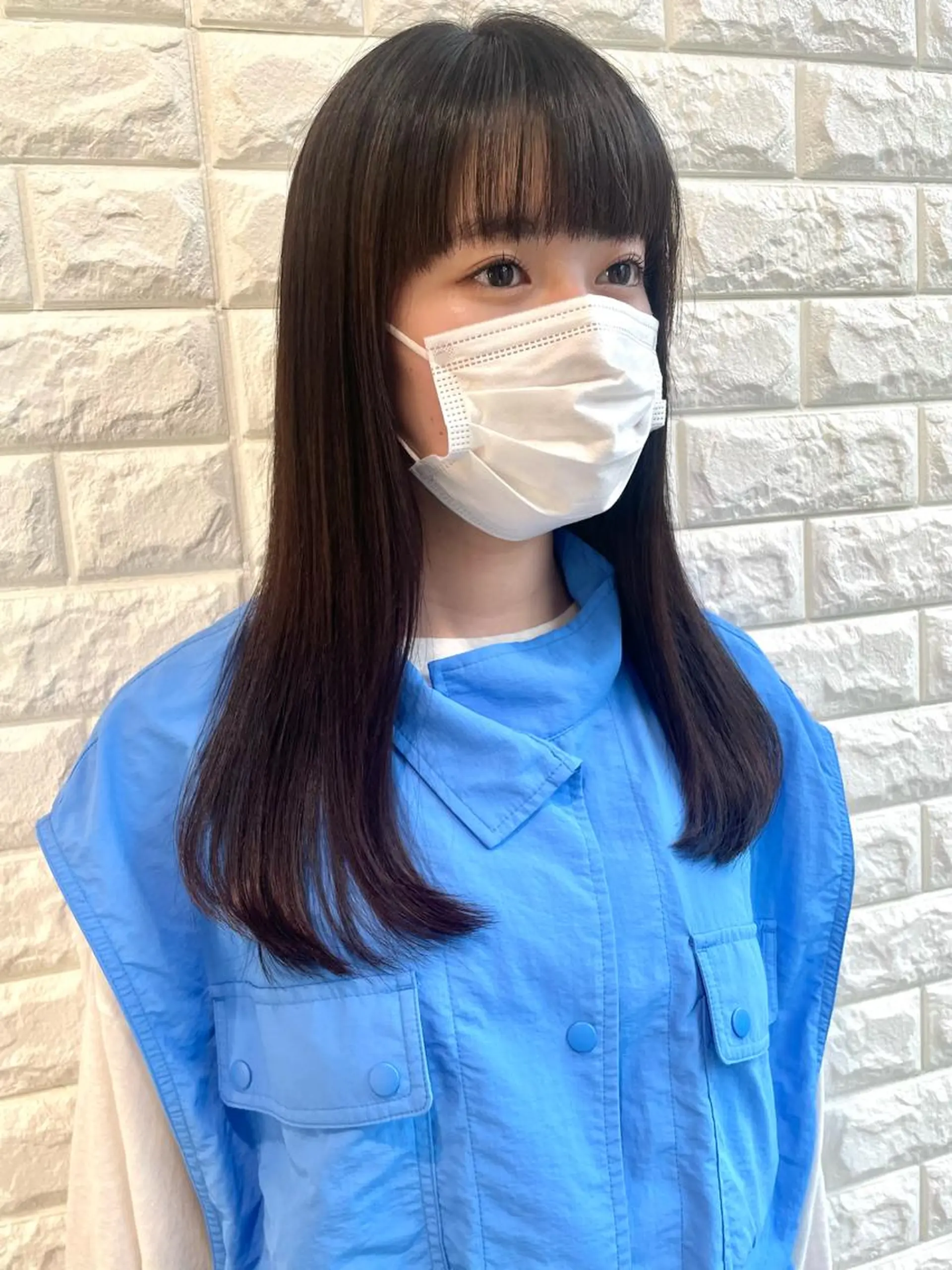 ロング 山口 莉奈のヘアスタイル