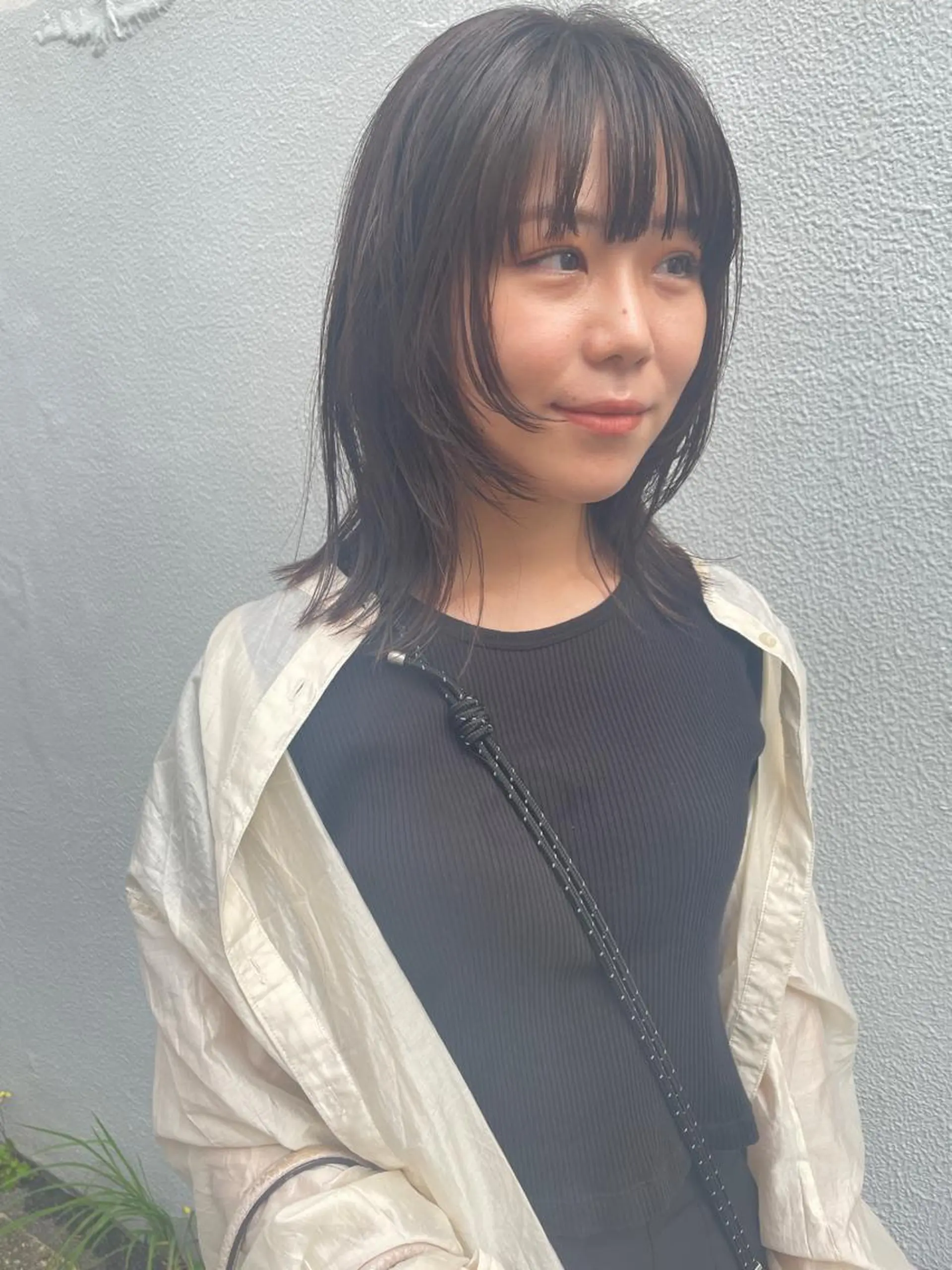 セミロング カット ヘアカラー トリートメント さの あやねのヘアスタイル