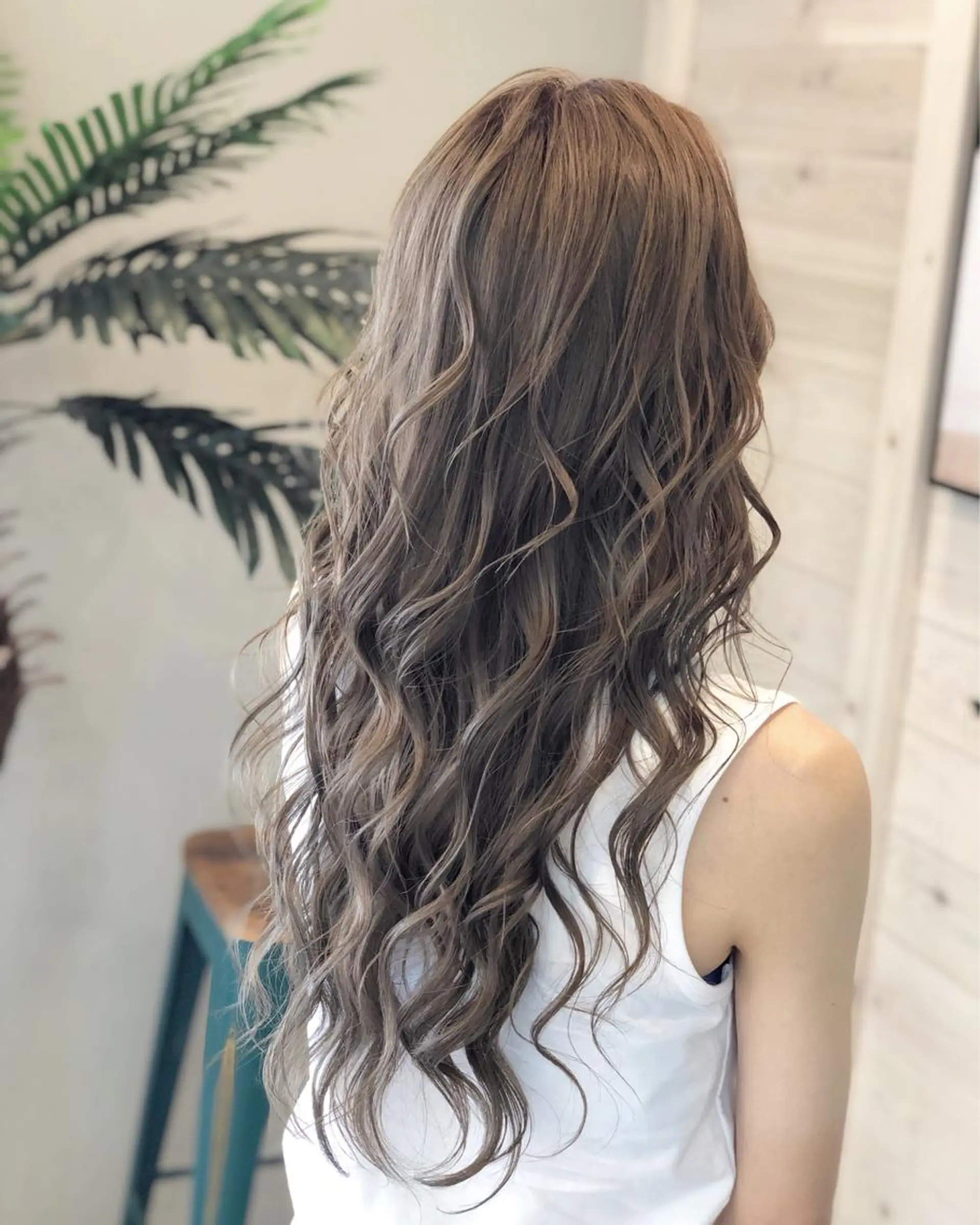 ロング カット ヘアカラー トリートメント ヘアーサロン アルカンシエルのヘアスタイル