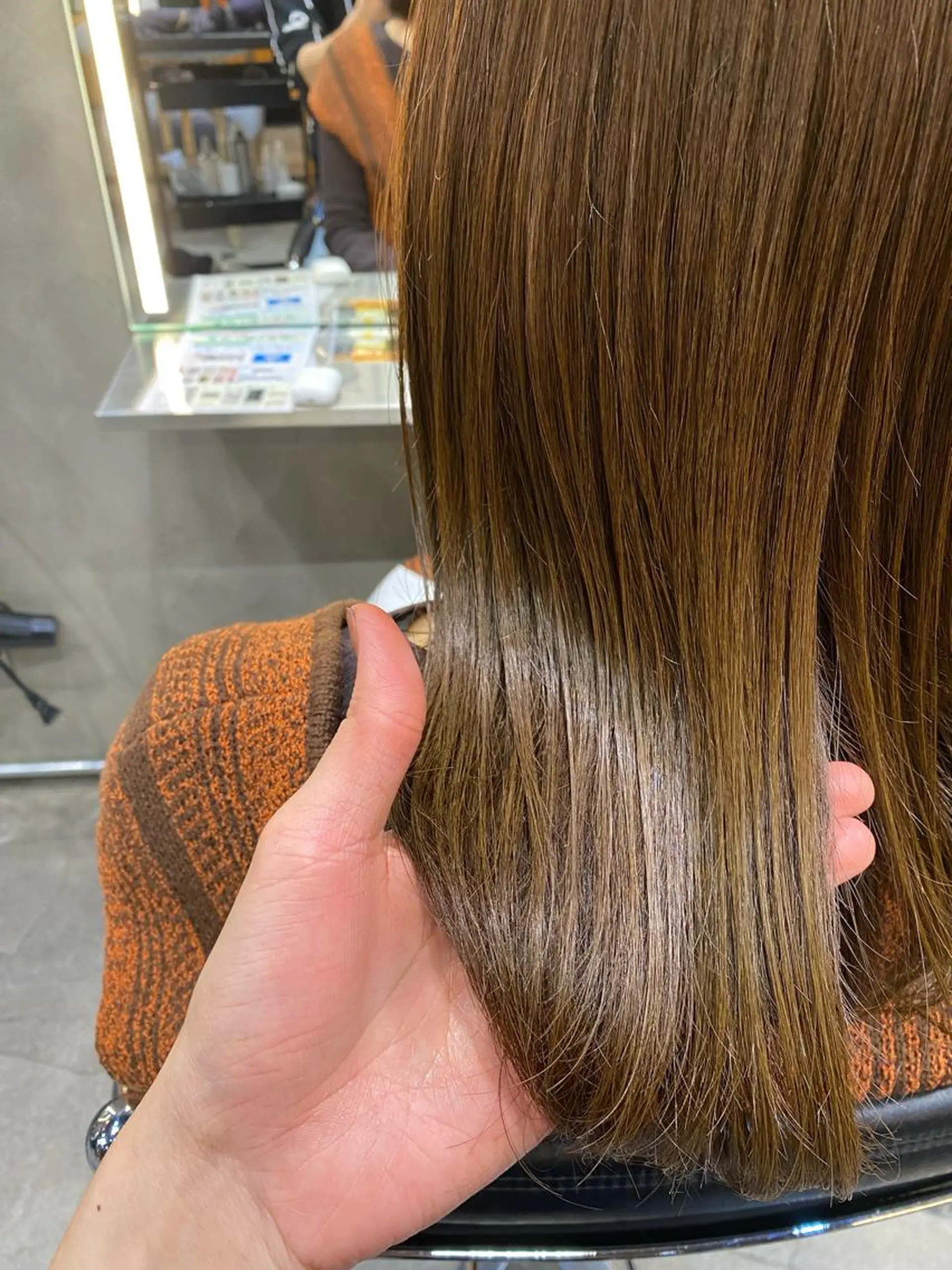 ミディアム カラー オレンジ 透明感カラー🌿 グレージュ🐺陽介のヘアスタイル