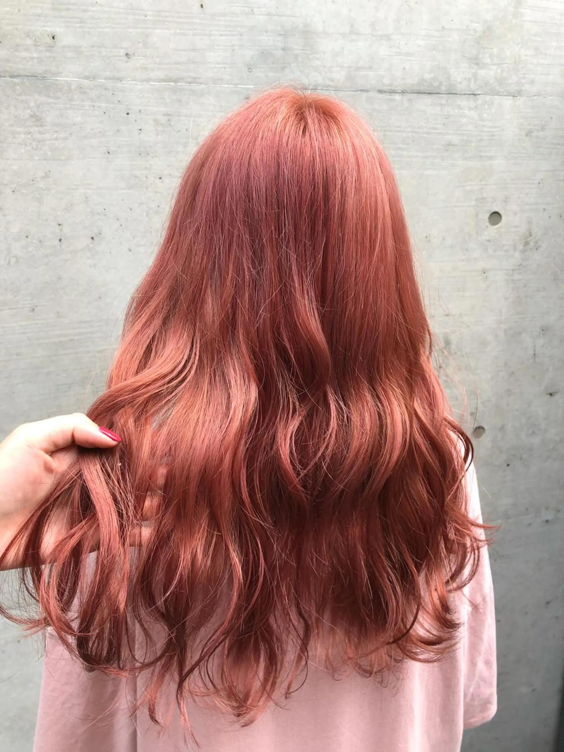 ロング カラー ピンクカラー ヘアカラー トリートメント ヘアセット 韓国ヘア🤍髪質改善 🇰🇷AKANEのヘアスタイル