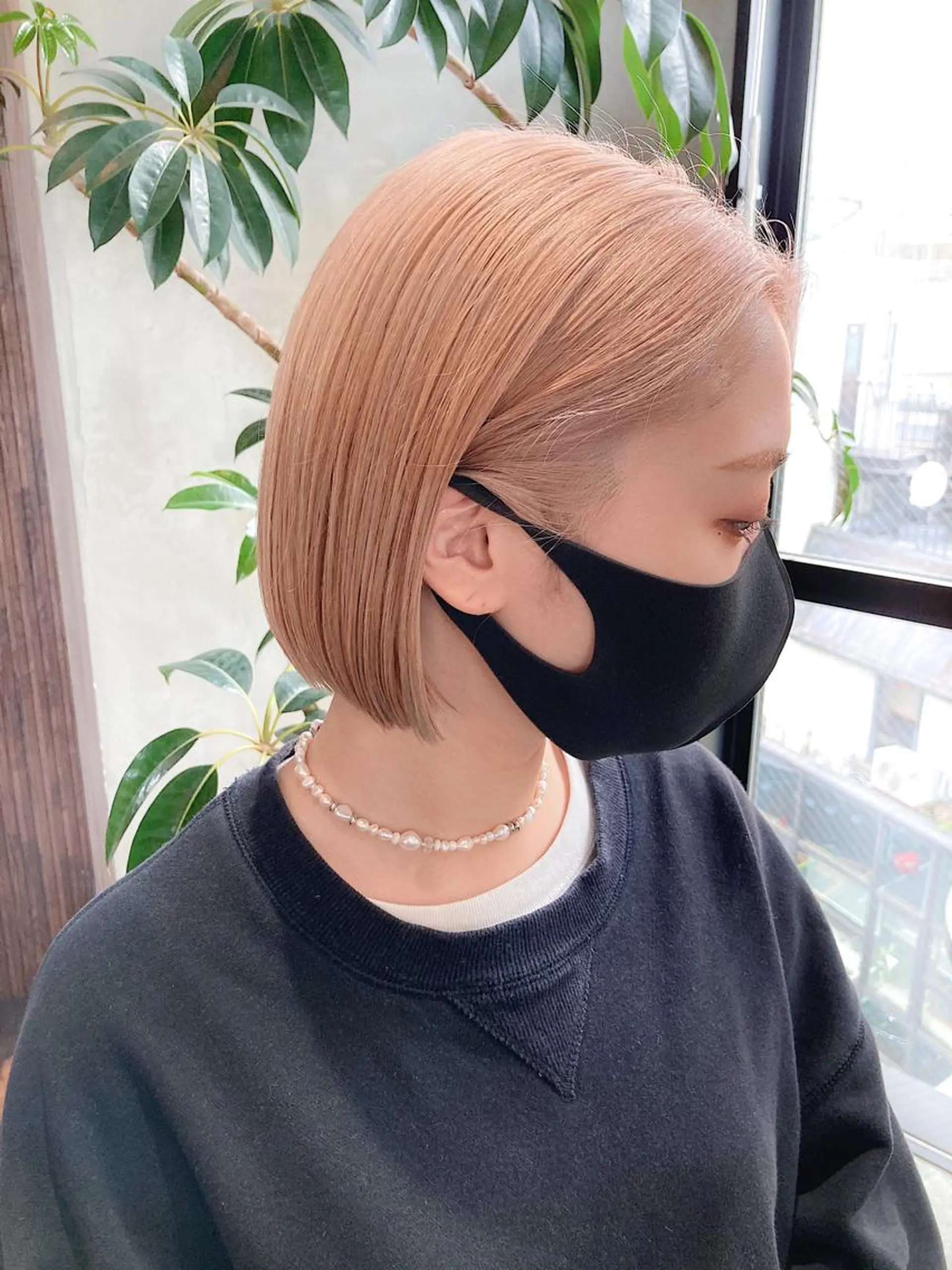 ショート カラー パーマ 切りっぱなしボブ ボブ ストレートパーマ 波巻きスパイラルパー マ/シャドウパーマ駿のヘアスタイル
