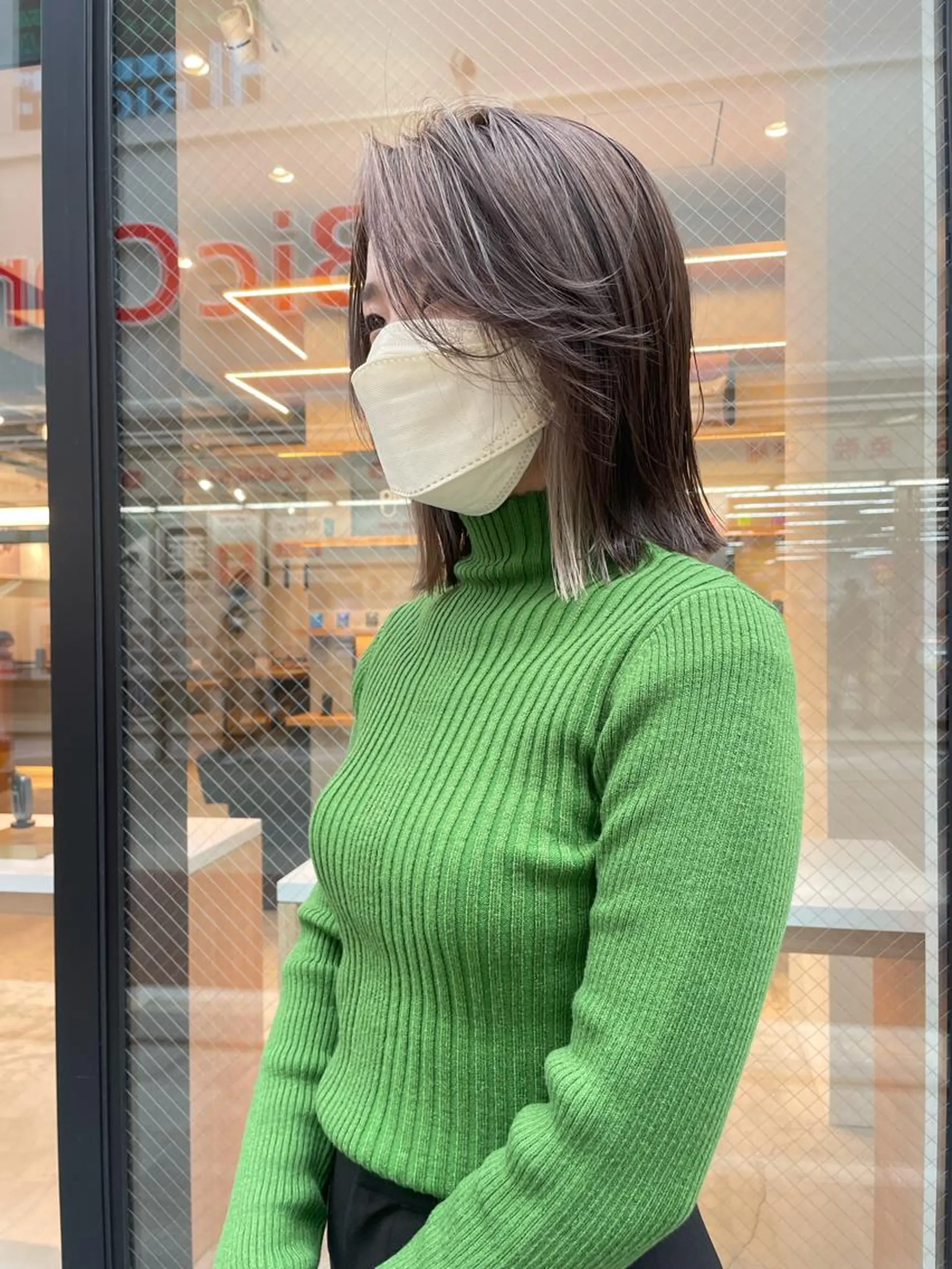 ミディアム カラー 緒方リエ 時短ショート・ボブのヘアスタイル