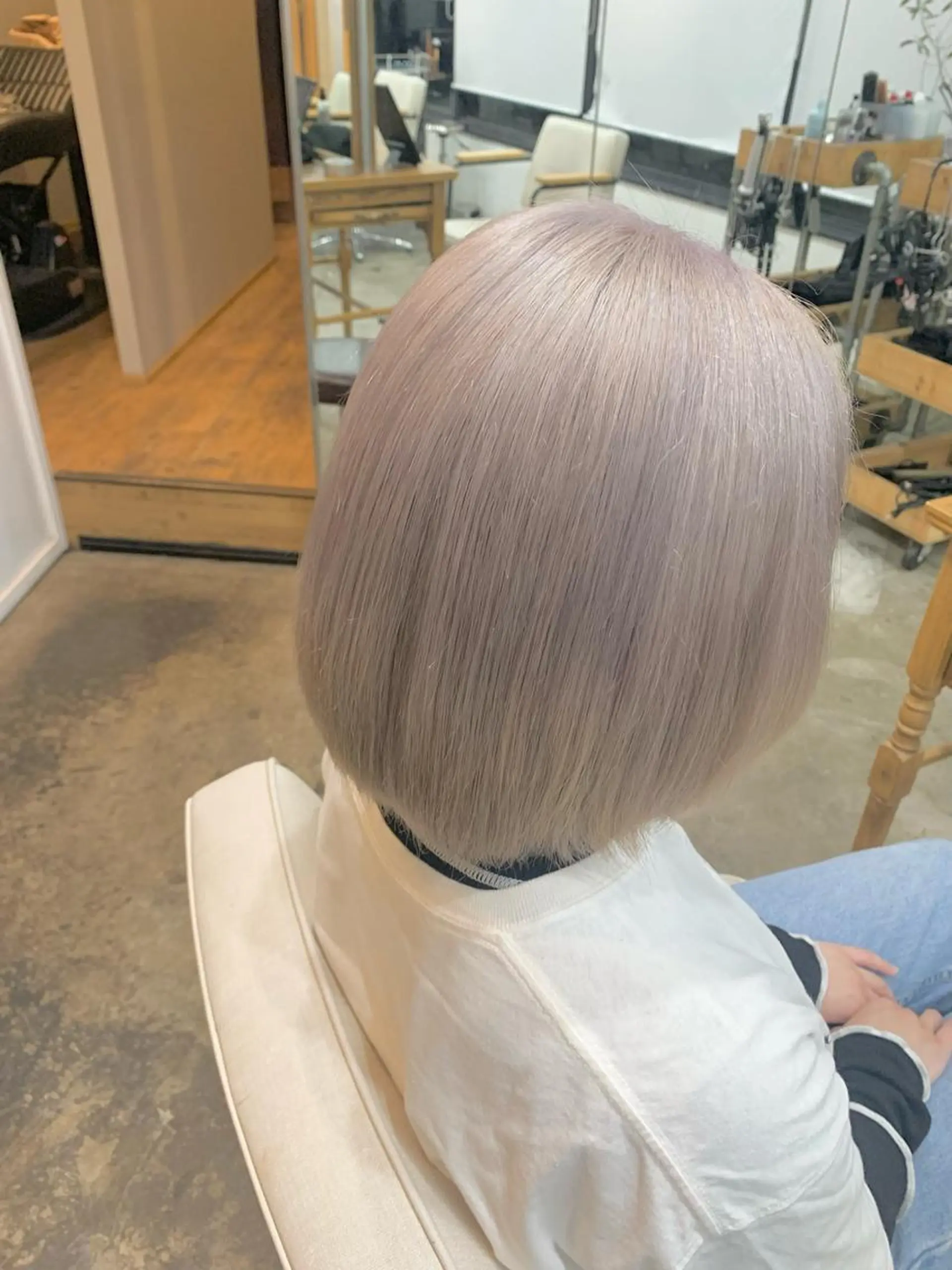 ミディアム パープルカラー いざわりお /梅田/ブリーチのヘアスタイル