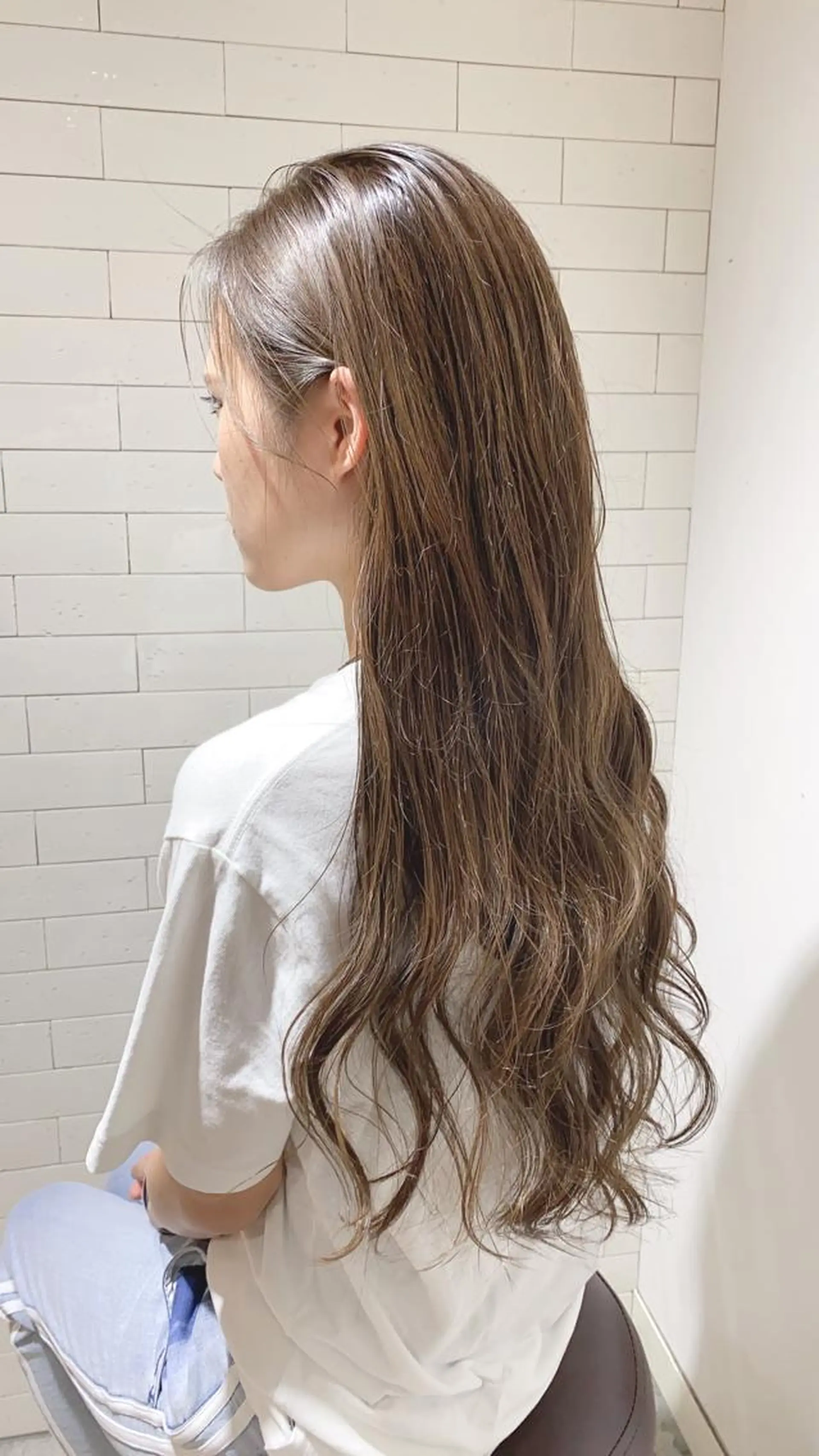 セミロング ショートボブ ボブ ハイライト 外ハネヘア メンズツイスパ ショートフクヤマシンのヘアスタイル