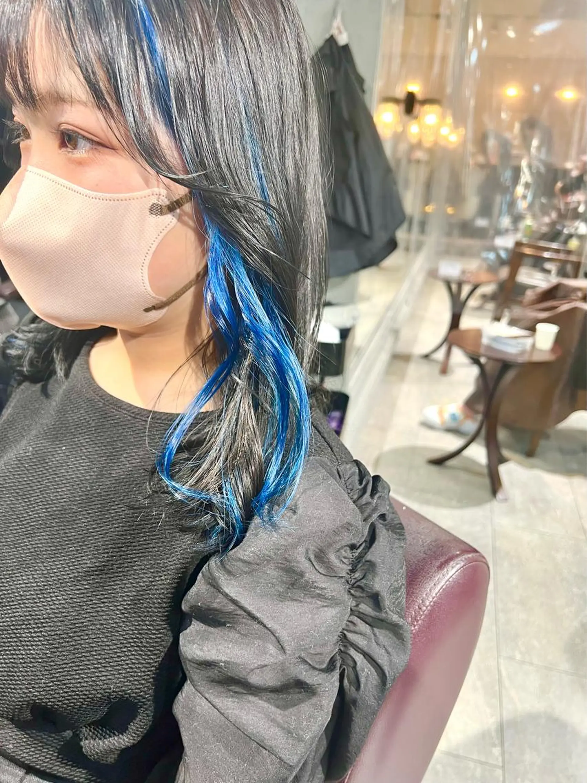 ミディアム カラー ヘアアレンジ ヘアカラー トリートメント ヘッドスパ ヘアセット 🌈インナーカラー ‘ショウマ’🌈のヘアスタイル