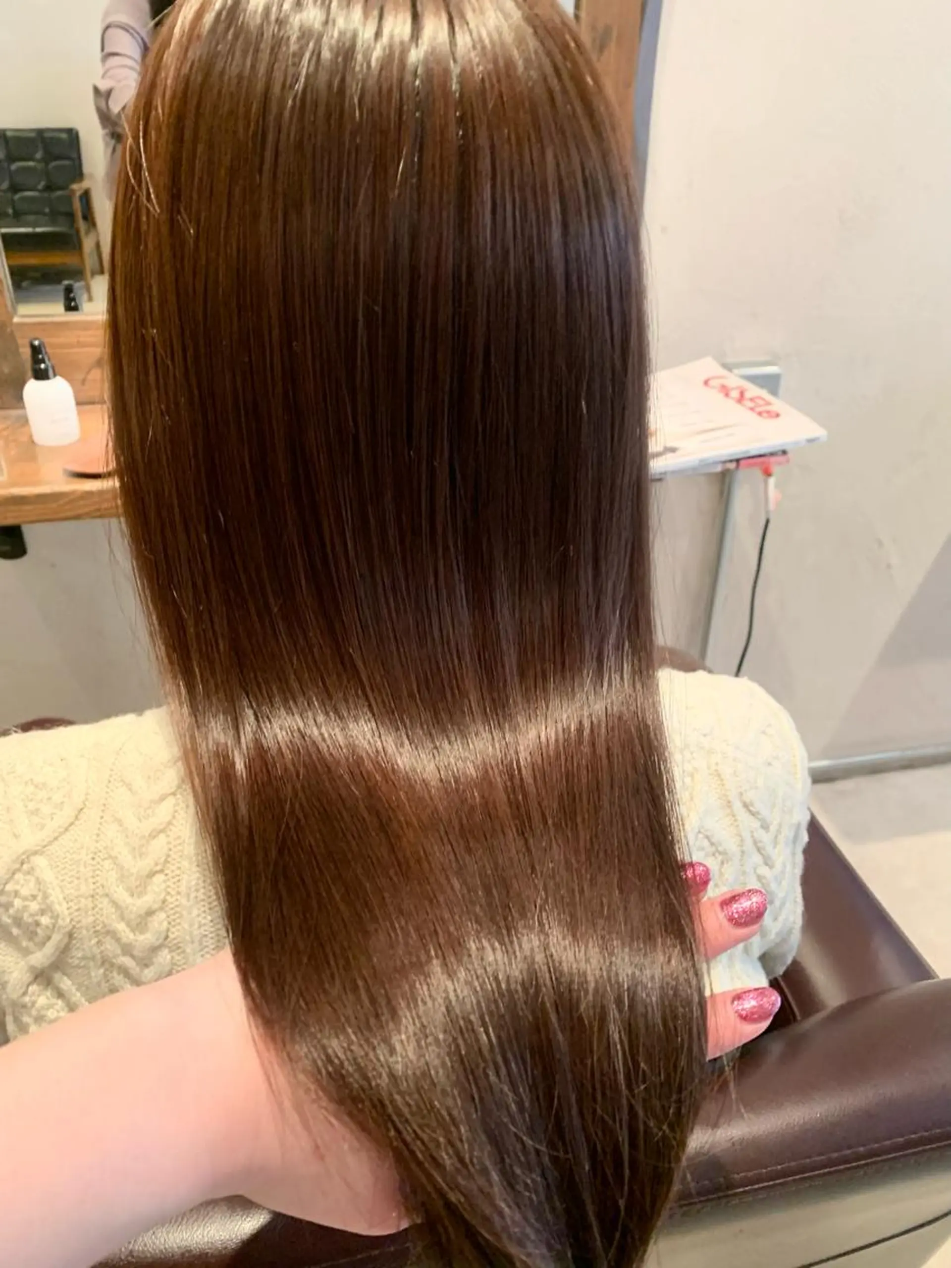 ロング カラー 透明感/オリーブ/ グレージュ/YUKAのヘアスタイル