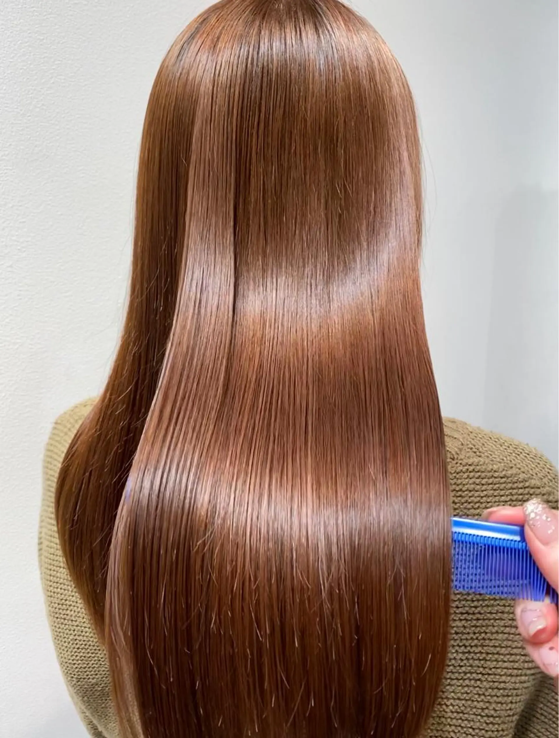 ロング カット 縮毛矯正 渋谷韓国ヘア🇰🇷 SAYAKA🩶ᩚのヘアスタイル