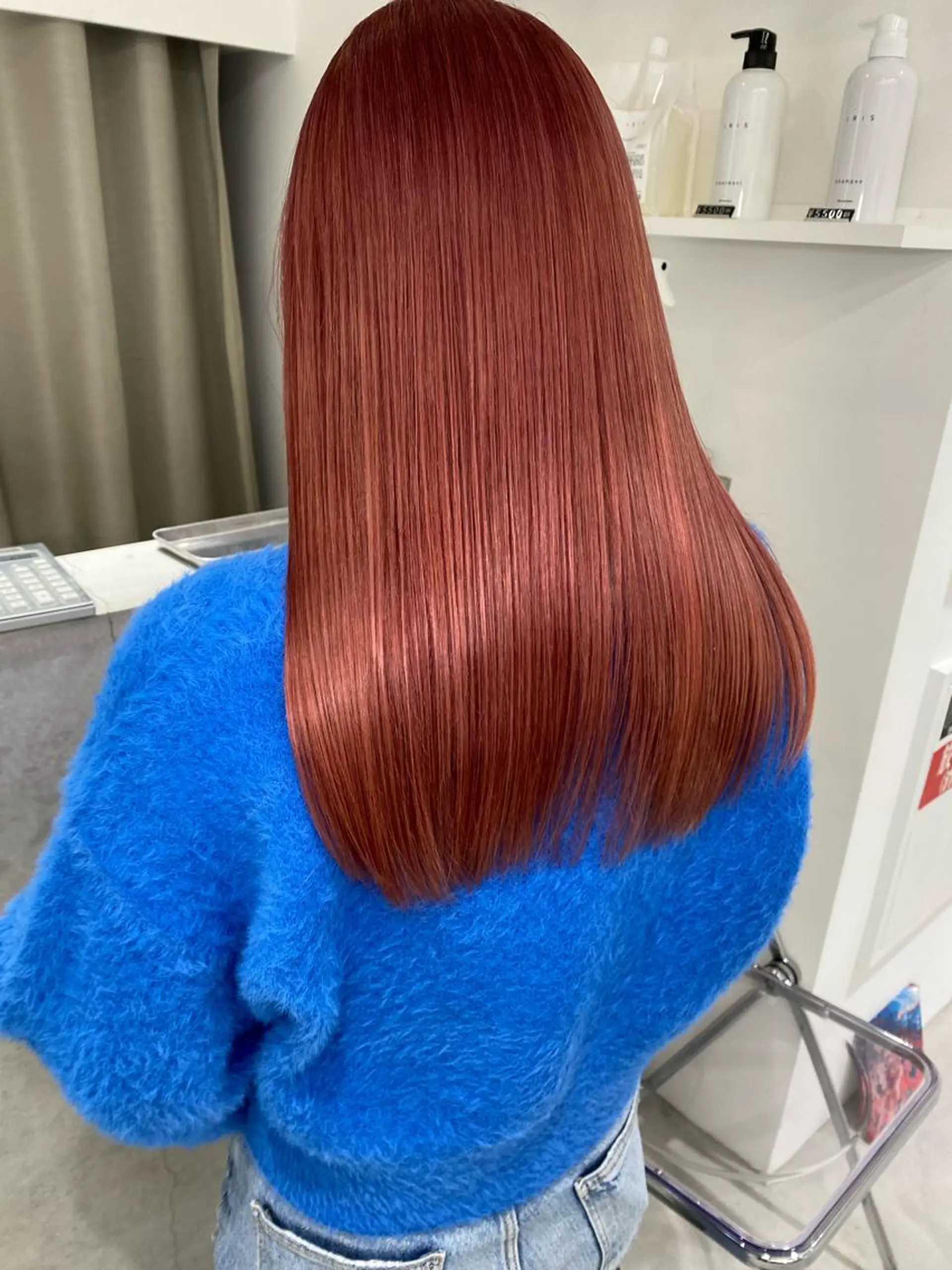 カラー オレンジ ピンクカラー ヘアカラー トリートメント kumon ayu ブリーチ/ハイトーンのヘアスタイル