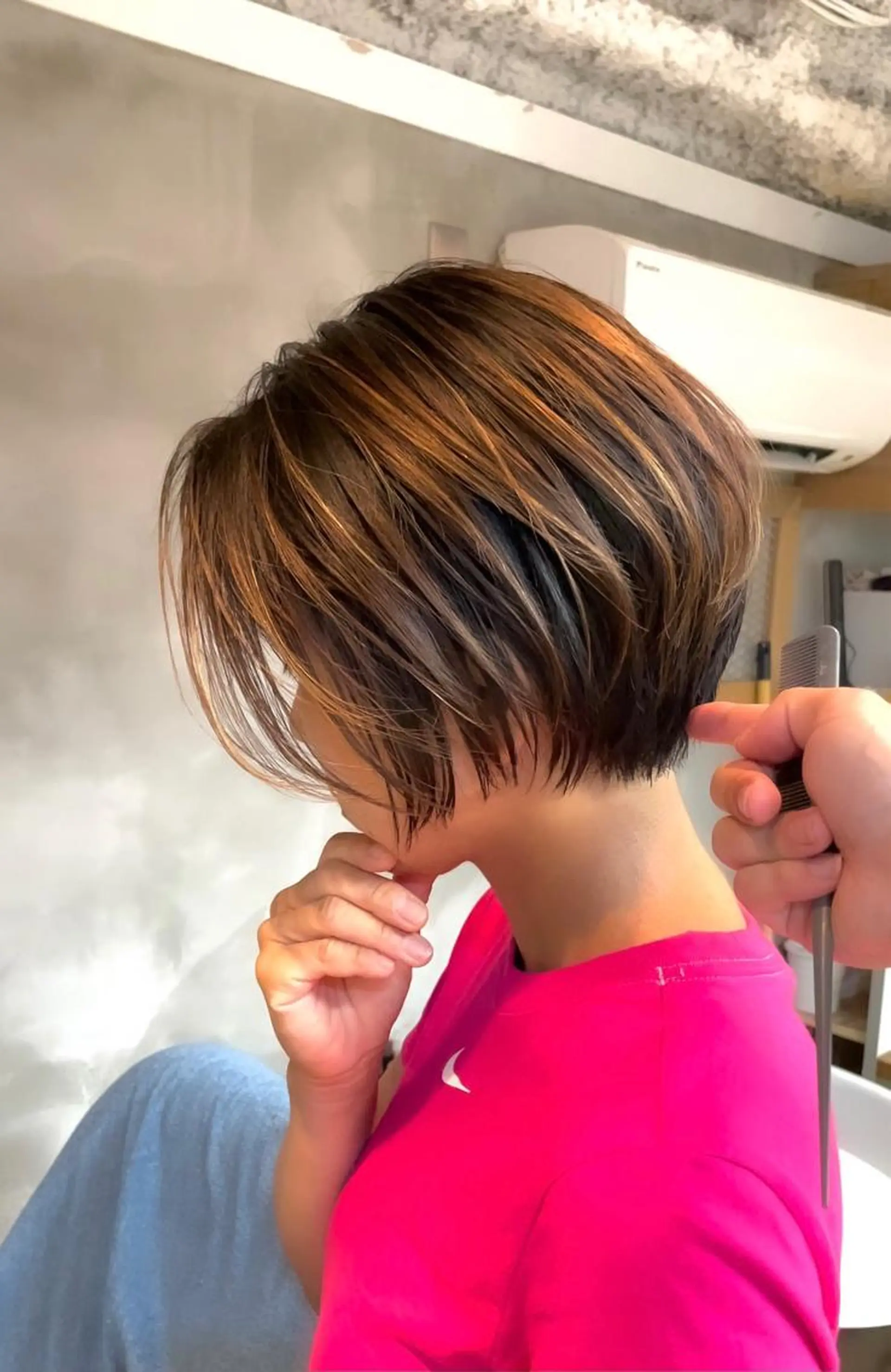 ショート ショートボブ 丸みショート ボブ ショートヘア お悩み解決カット& パーマ。お任せ下さいのヘアスタイル