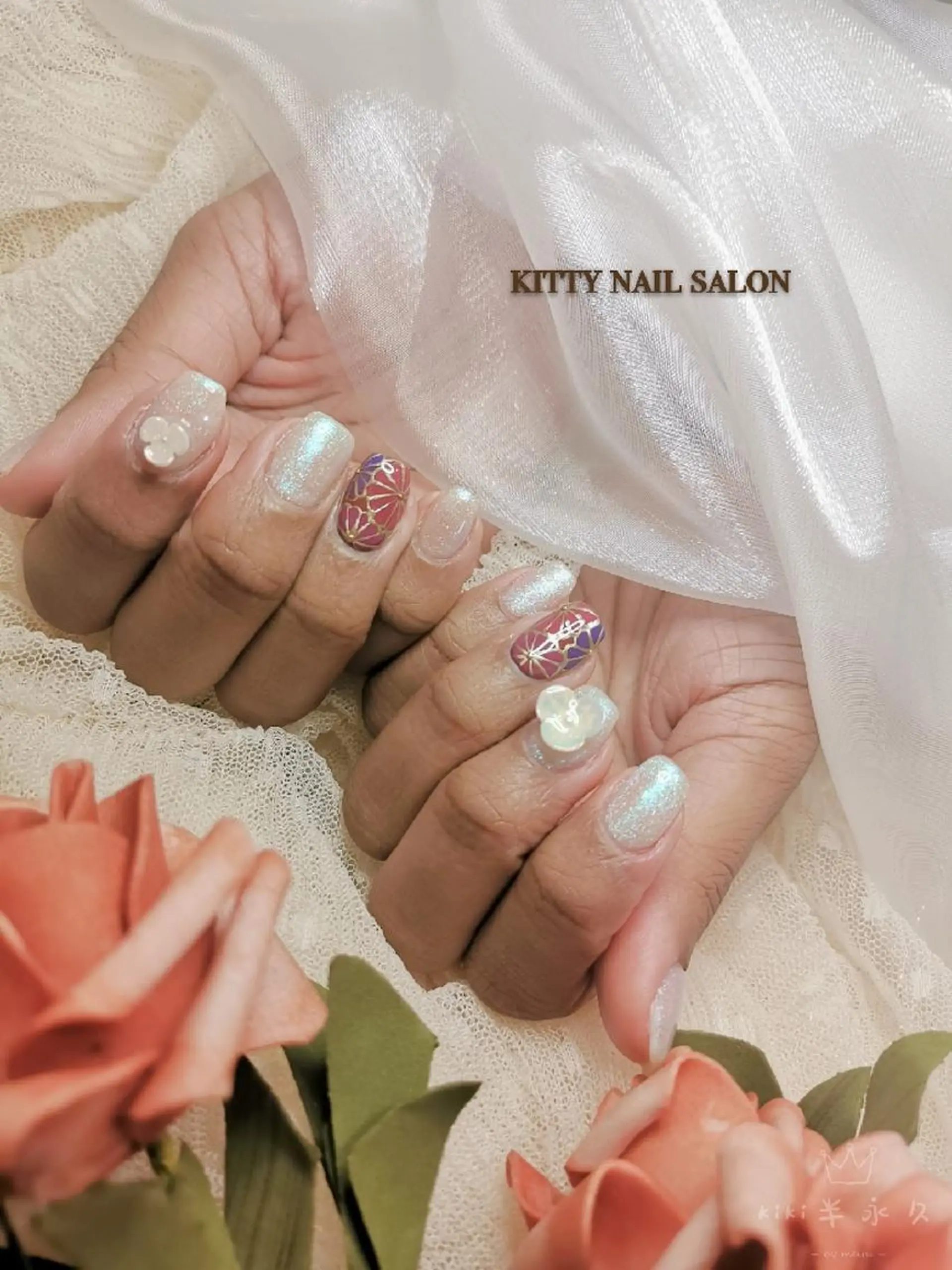 ネイル ストーンネイル kitty nail salonのネイルデザイン