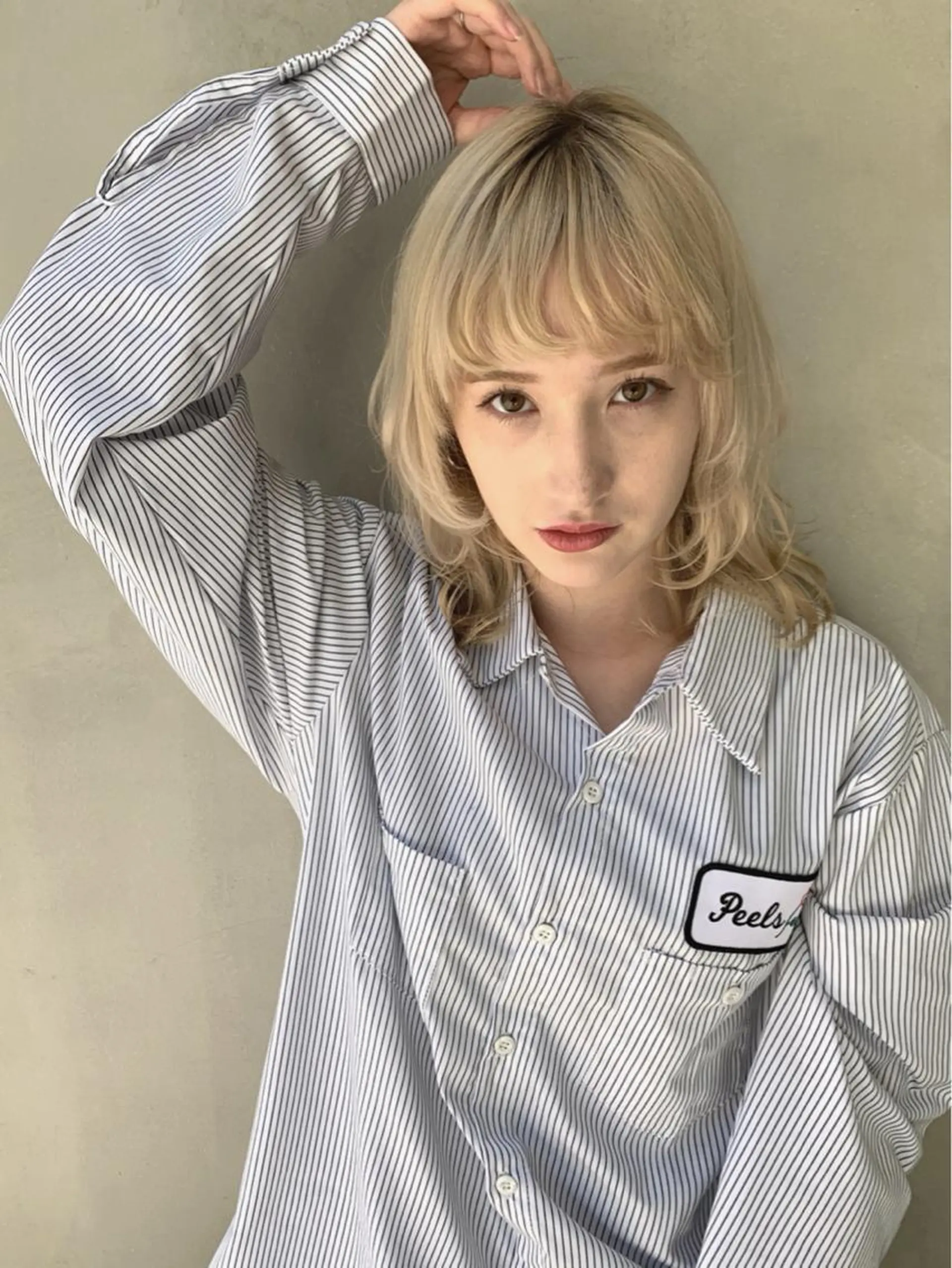 ミディアム レイヤーカット ウルフカット ウルフレイヤー ヘアカラー トリートメント ヘアセット 💈ホリ ダイキ💈のヘアスタイル