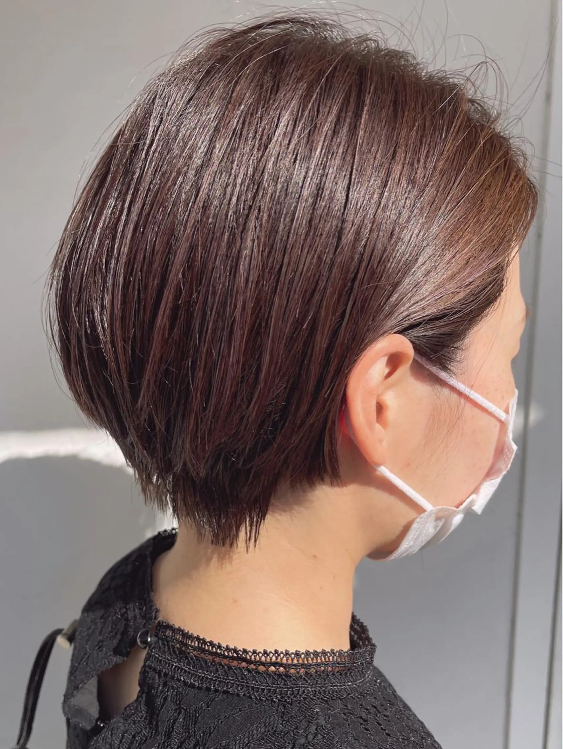 ショート カラー ベージュカラー ハイライトカラー ラベンダーカラー ラベンダーベージュ ハイライト kyon.hair 韓国カットカラーのヘアスタイル