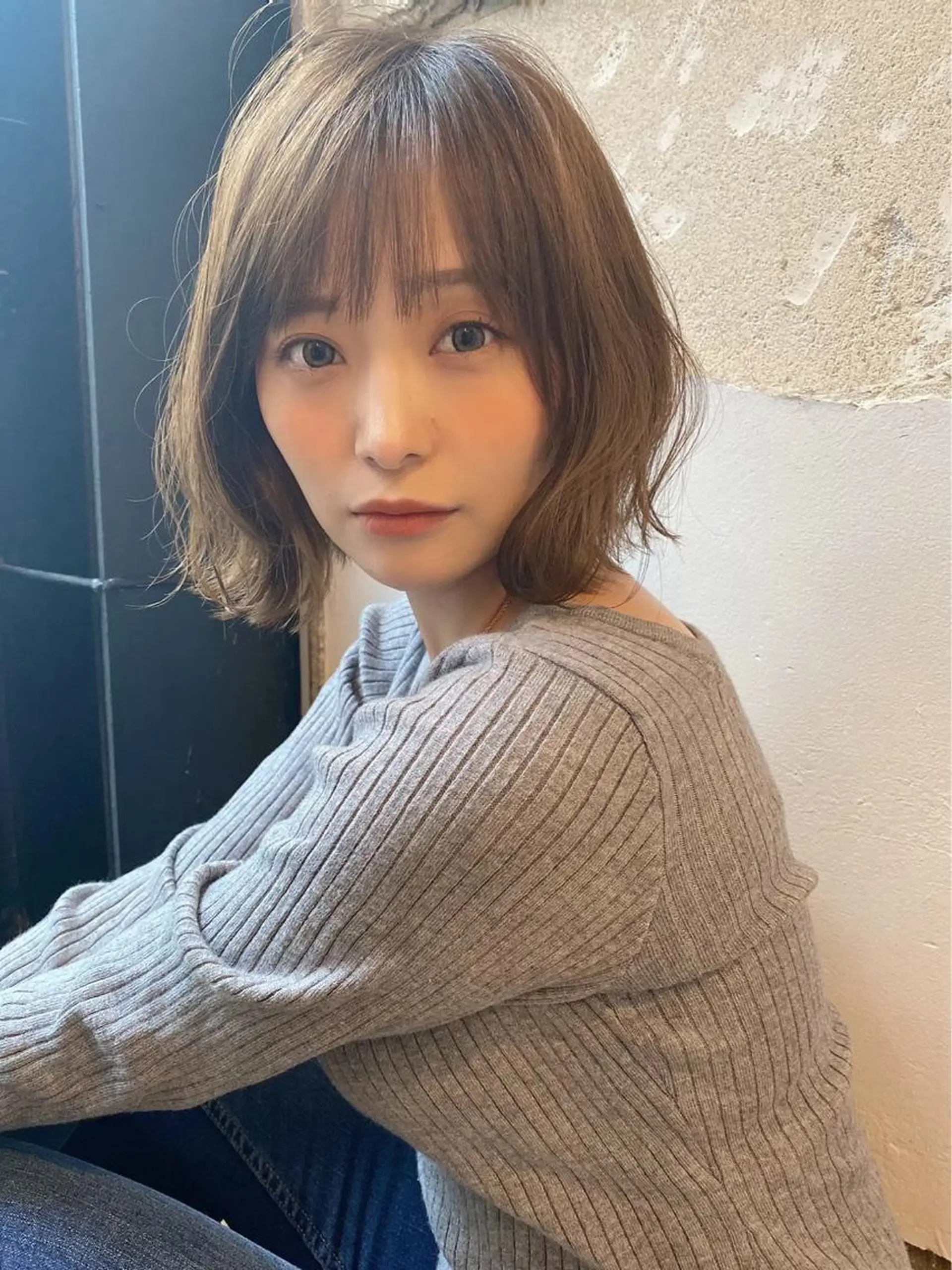 ショート ボブレイヤー ボブ レイヤーカット ヘアカラー トリートメント ✨透明感カラー/縮毛 恵比寿HAYATO✨のヘアスタイル