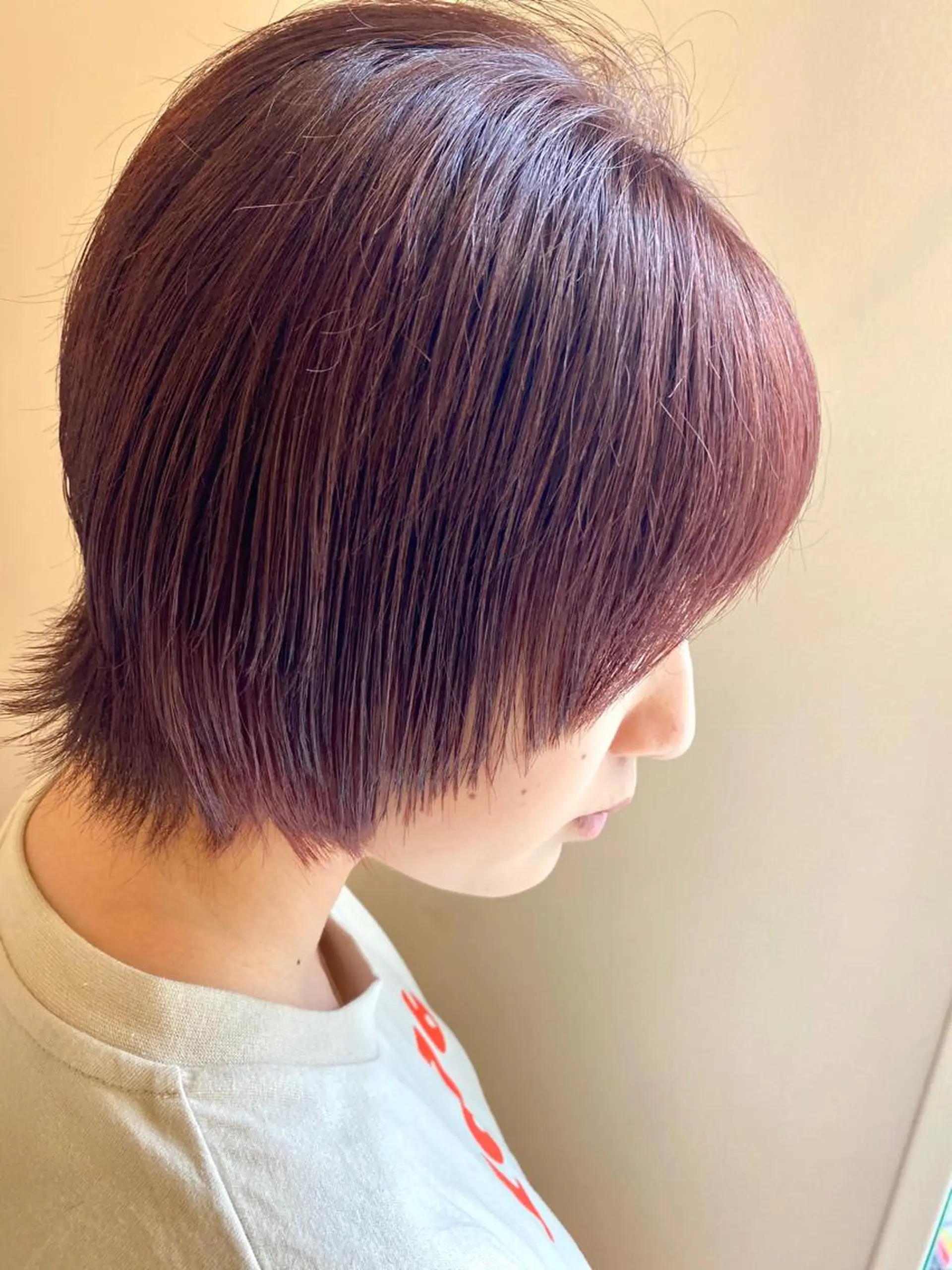 ショート カラー 顔周りカット ウルフカット カット ヘアカラー トリートメント 高橋恵🌈生え癖改善 ウルフ/レイヤーのヘアスタイル