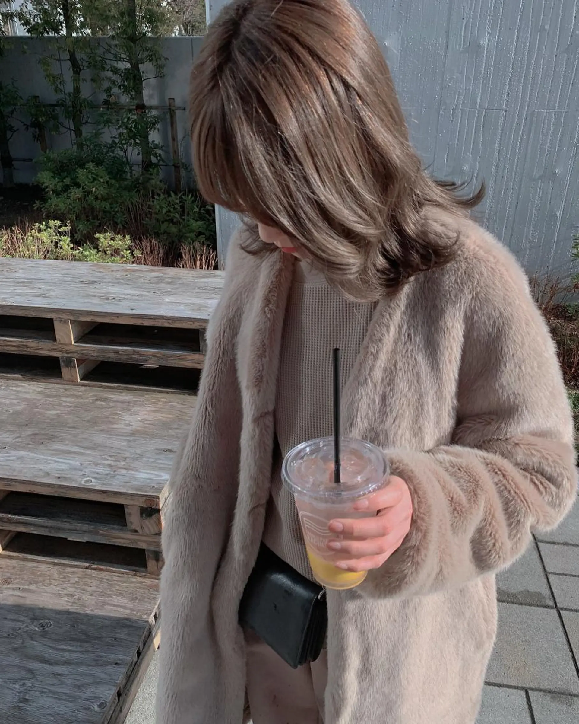 ミディアム カラー ベージュカラー ヘアカラー 今野 美栄のヘアスタイル