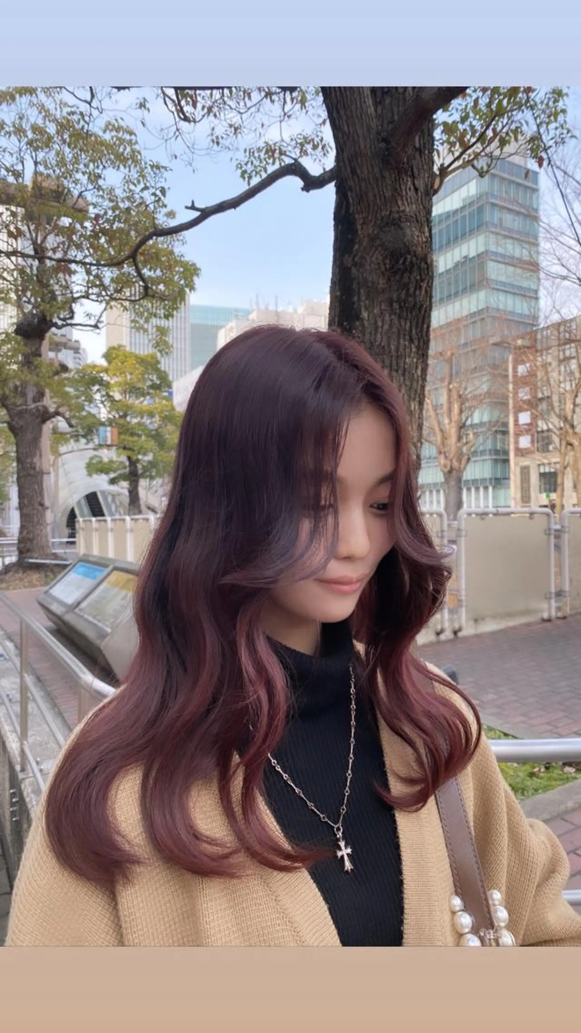 ロング ヘアセット Su-chi-🧴 /ミルクティーカラーのヘアスタイル