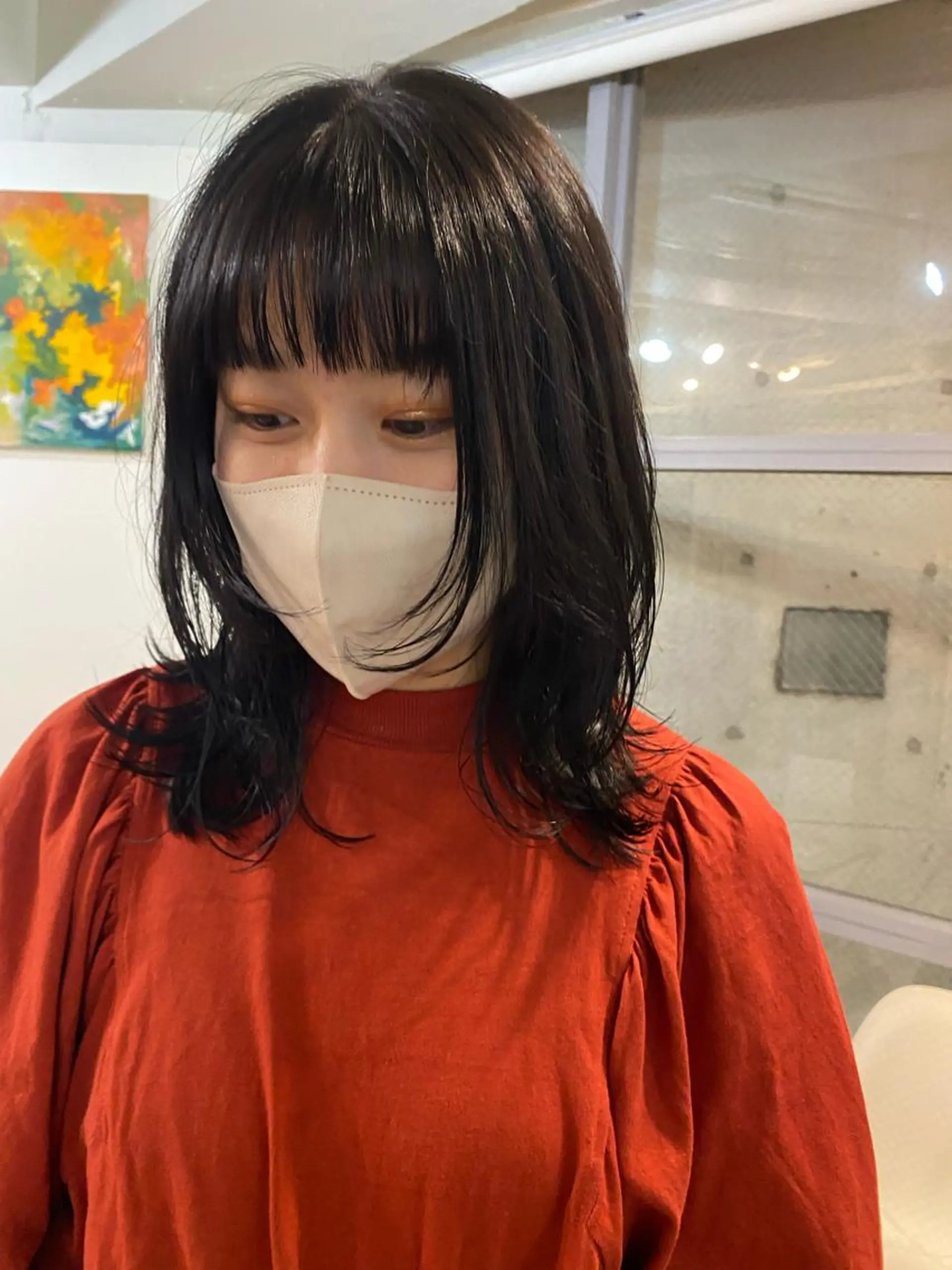 ミディアム レイヤーカット ウルフカット 🌸透明感艶 カラー🌸Yuukiのヘアスタイル