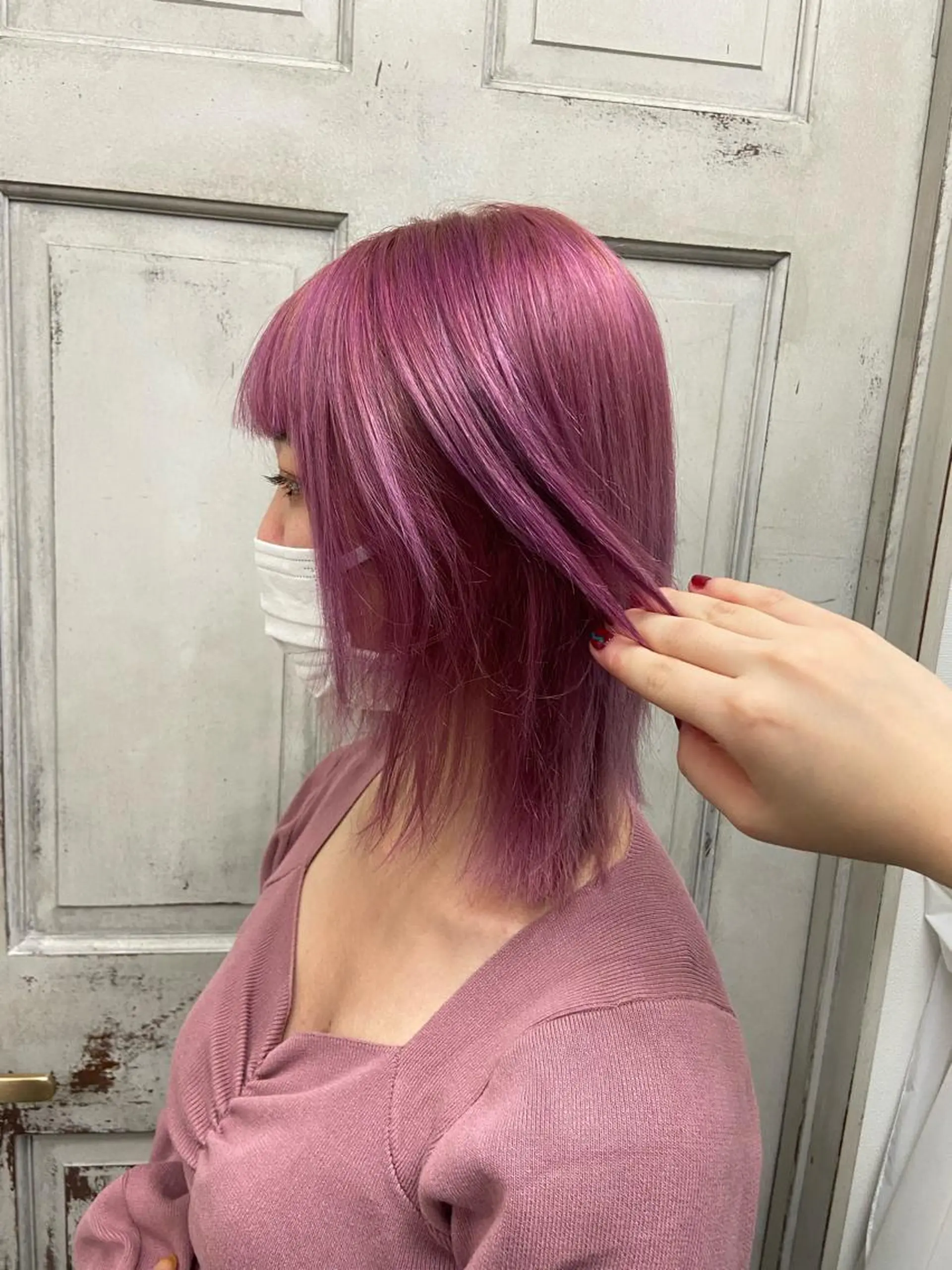 ミディアム カラー ブリーチ ハイトーンカラー 🦭☪️Azumiボ ブ/レイヤー☪️🦭のヘアスタイル