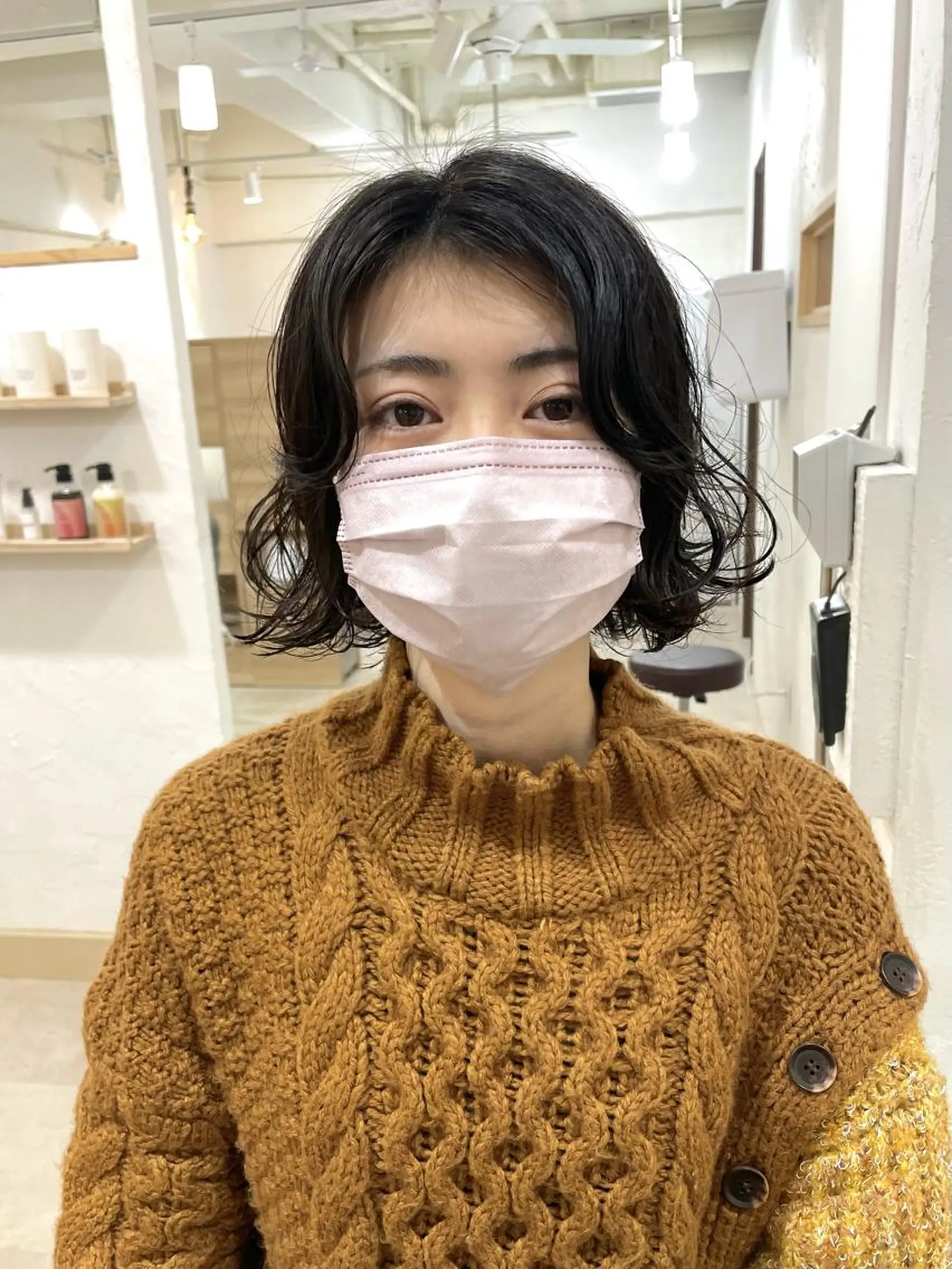 ショート パーマ 切りっぱなしボブ ボブ ショートヘア ウルフカット 銀座No.1髪質改善 縮毛矯正/本木のヘアスタイル