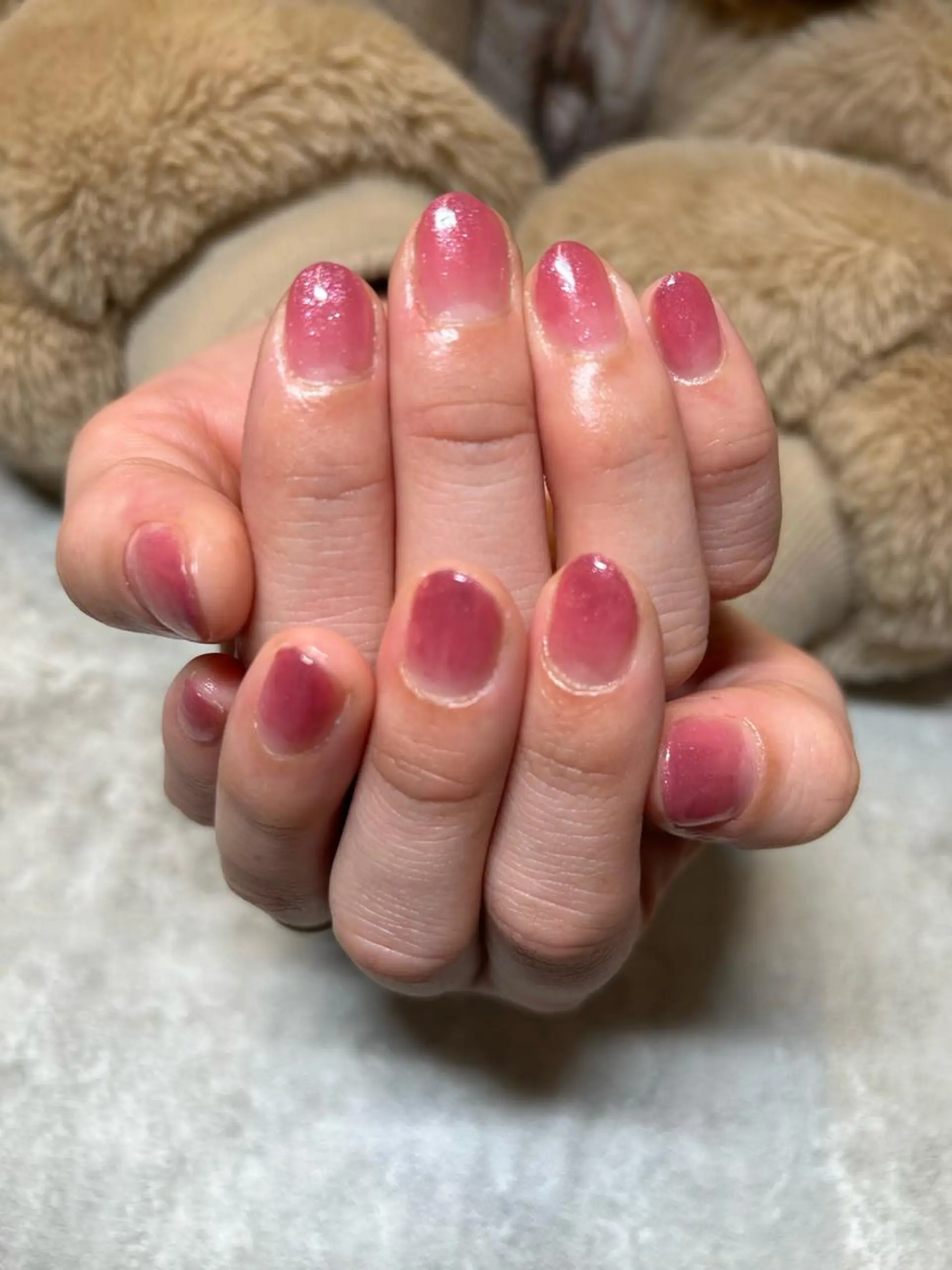 ネイル グラデーション ピンク ハンドネイル 自宅サロン♡ Mamiのネイルデザイン