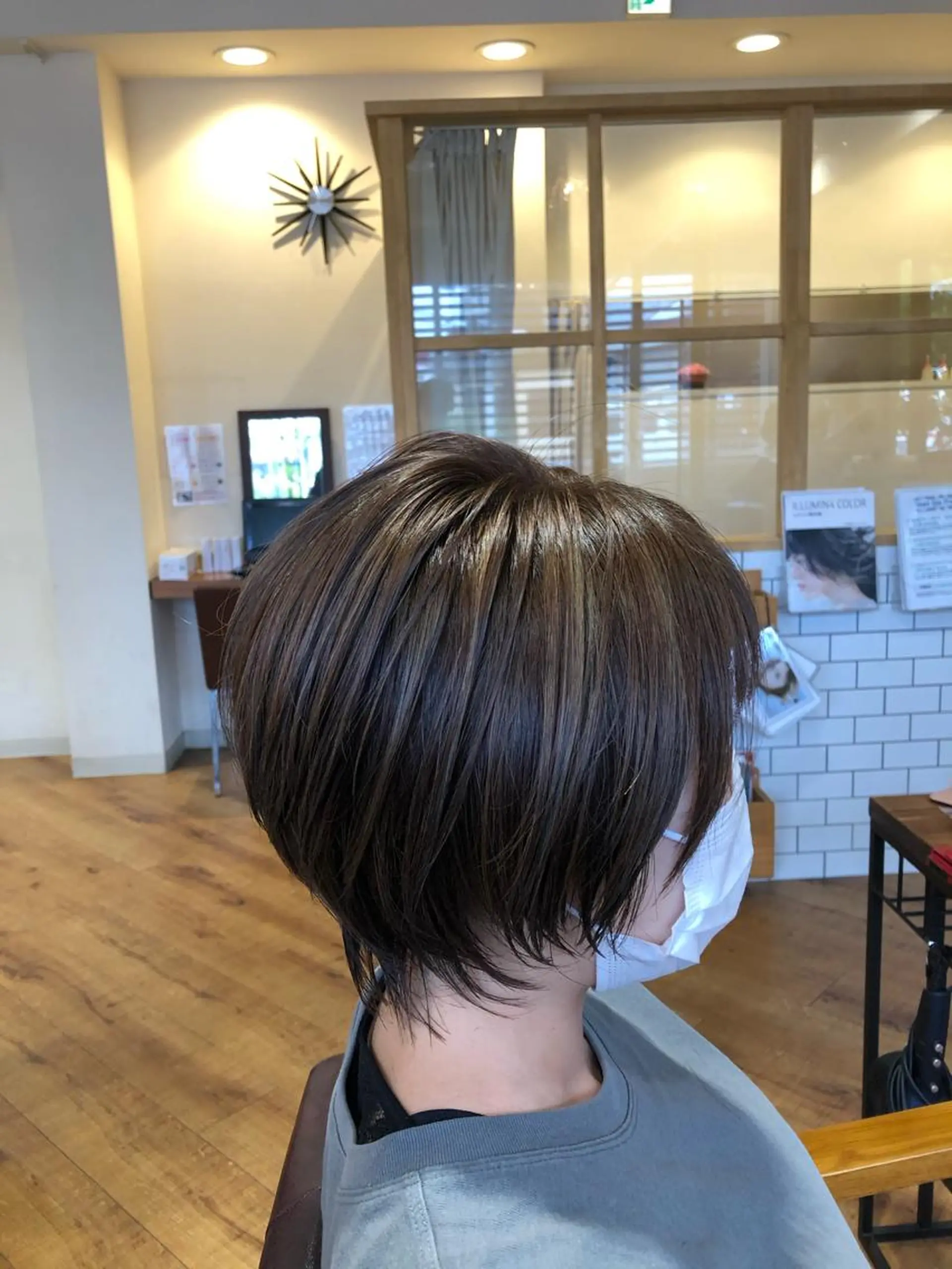 ショート ハイライト ショートヘア 小顔カット 井上 蓮のヘアスタイル