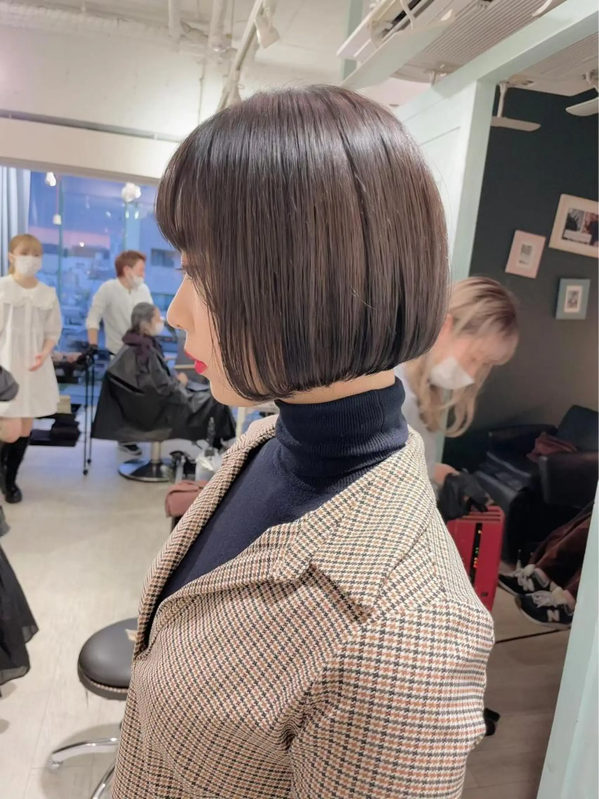 ショート カラー 縮毛矯正 トリートメント ‎🤍髪質改善‎🤍 ‎ViVIE🤍のヘアスタイル