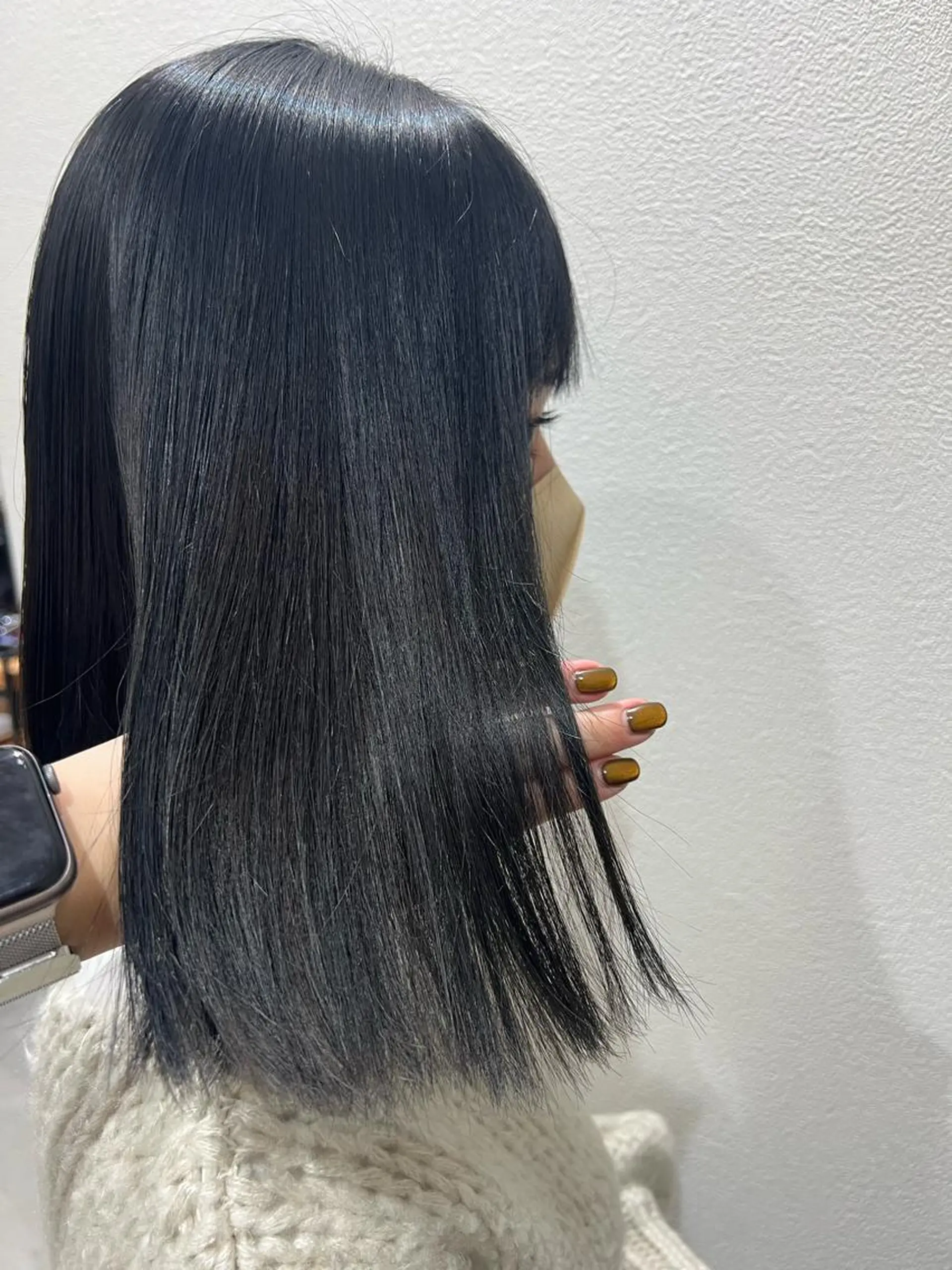 カラー ブルーカラー ヘアカラー anB ハルカのヘアスタイル