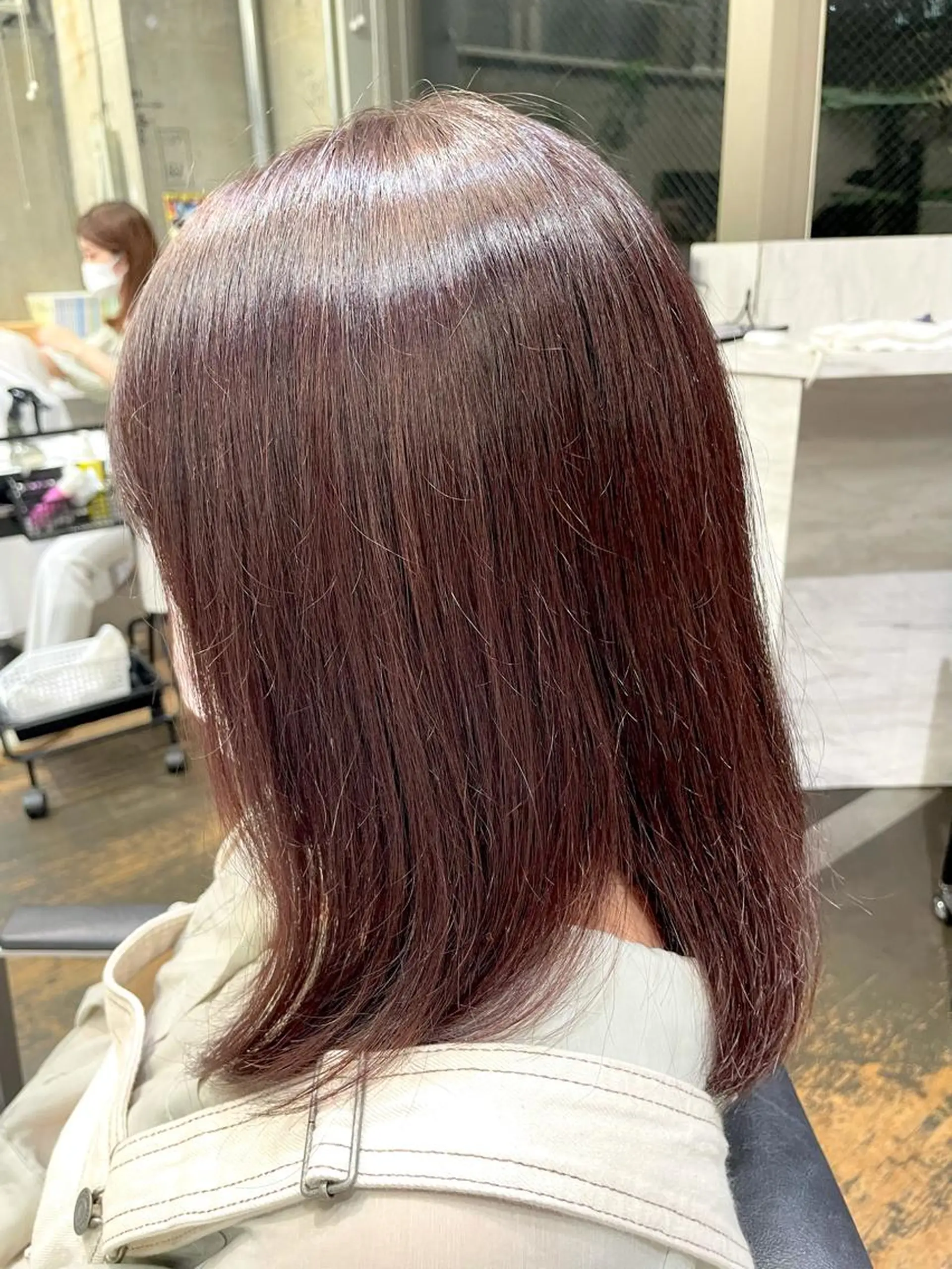 ミディアム カラー ブリーチ 透明感カラー ブリーチなしカラー 似合わせカット 🌈阿部辰洸🌈のヘアスタイル