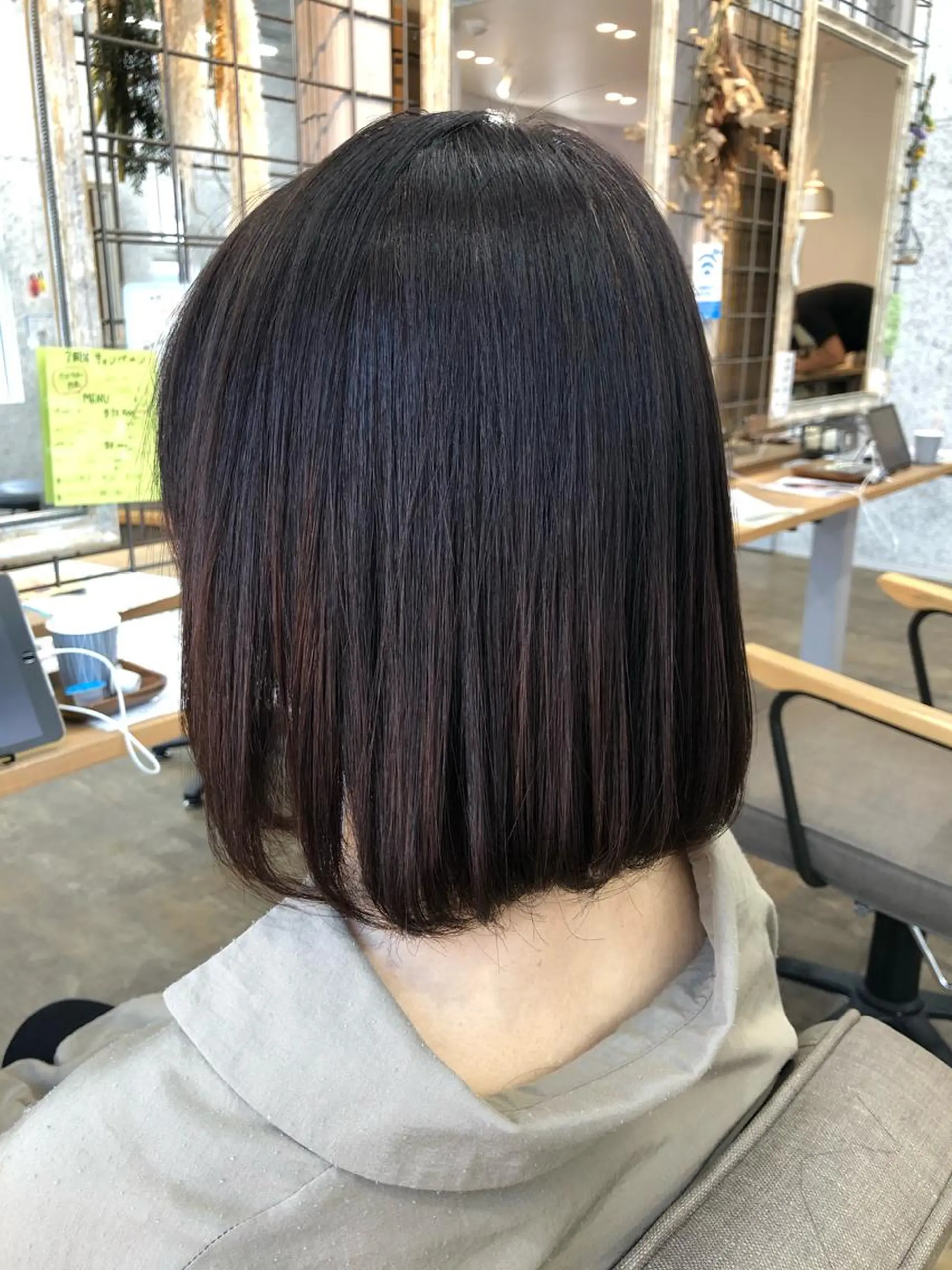 ロング カラー パーマ 縮毛矯正 カノエ 松江学園店のヘアスタイル