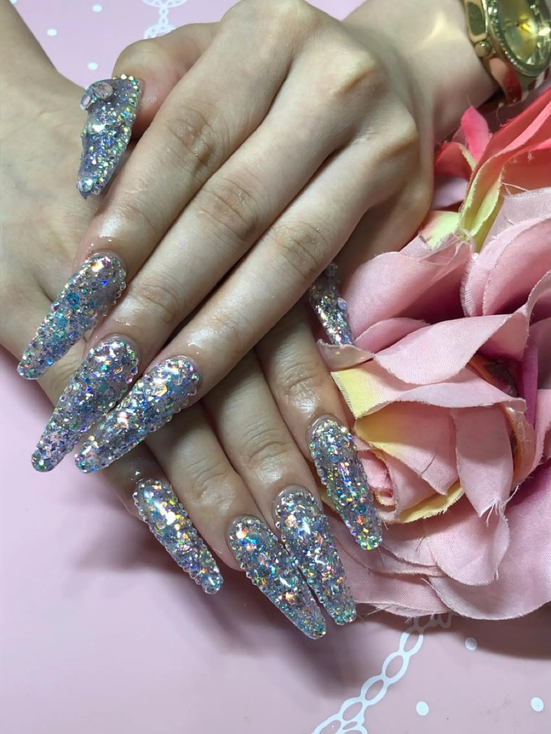 ロング ネイル ハンドネイル 《LB》ラブリエ Nail&eyeのマツエク・マツパデザイン