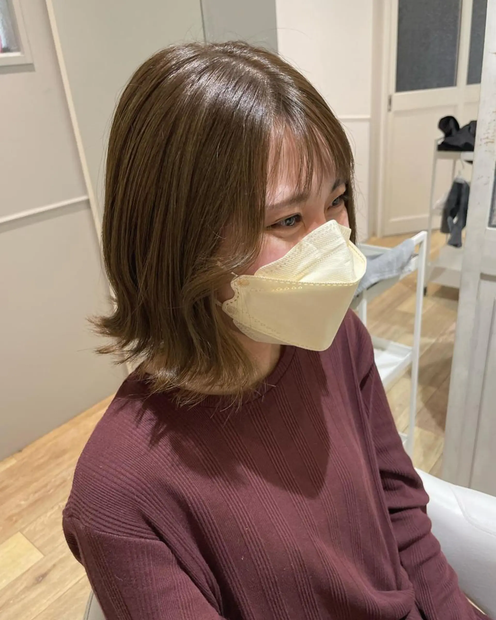 ミディアム カラー パーマ ヘアアレンジ メンズ キッズ ネイル マツエク・マツパ ベージュカラー オリーブベージュ 🫧垢抜けヘア🫧 SHIORIのヘアスタイル