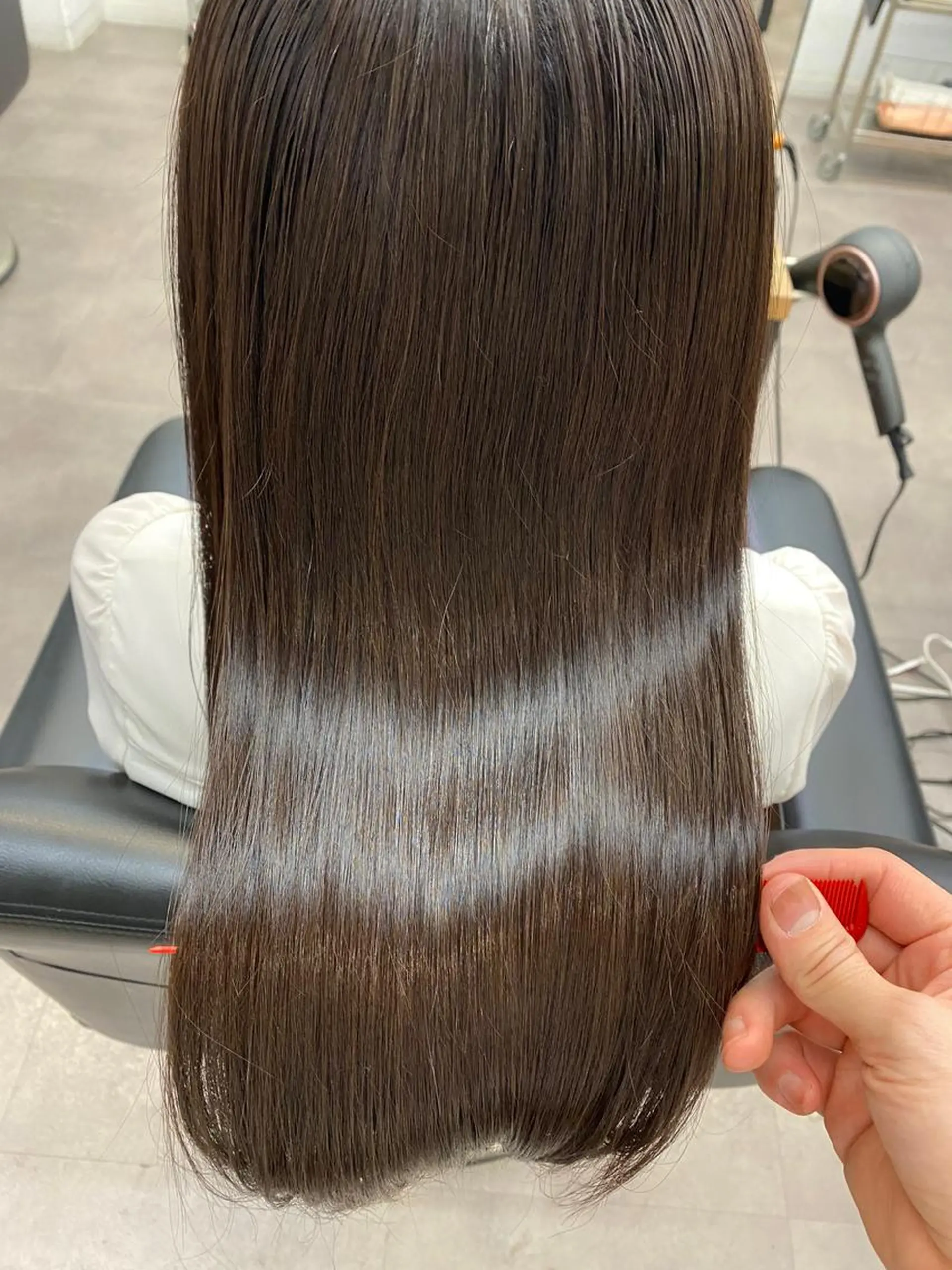 セミロング 髪質改善 カット 縮毛矯正 トリートメント ヘアセット ✨似合わせカラー 阿部賢✨のヘアスタイル