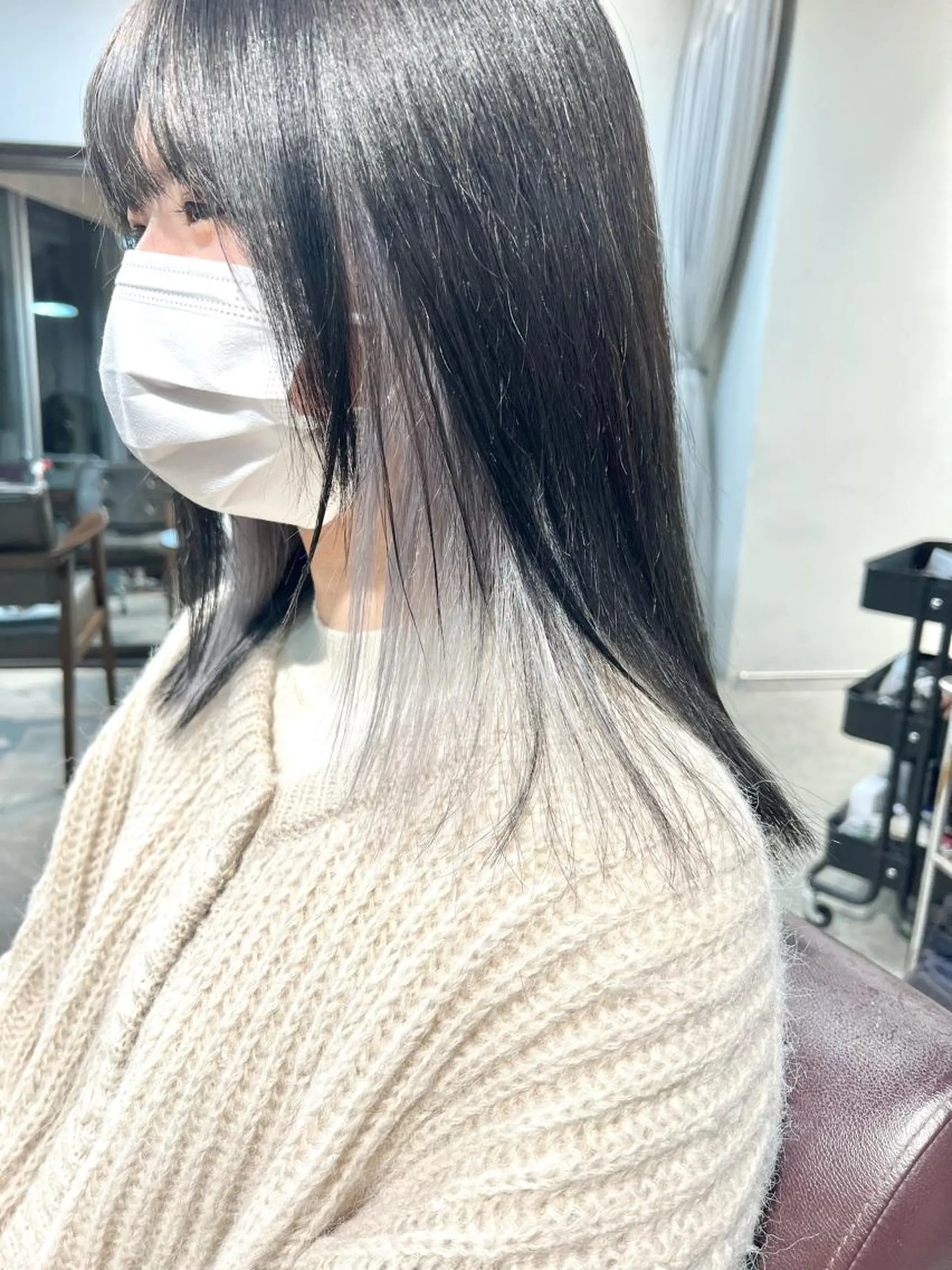 セミロング カラー ヘアアレンジ ネイル ヘアカラー トリートメント ヘッドスパ ヘアセット 🌈インナーカラー ‘ショウマ’🌈のヘアスタイル