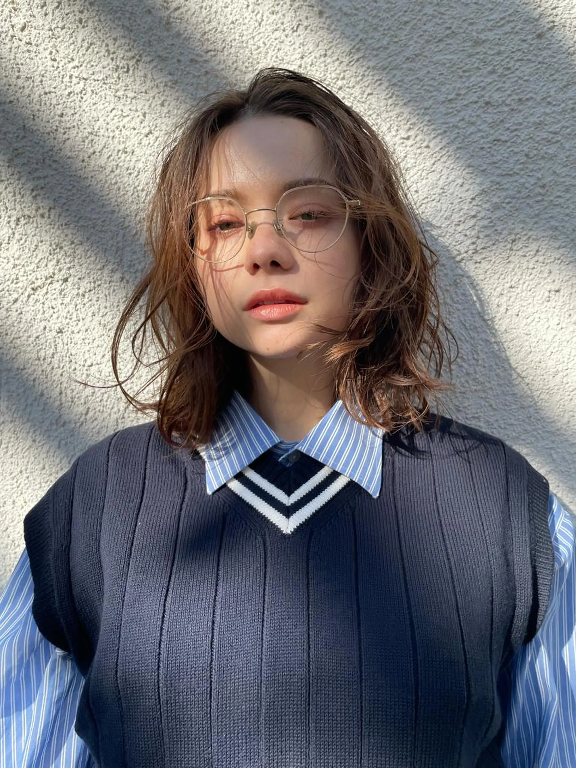 ミディアム 斎藤祐樹 /レイヤー/パーマのヘアスタイル