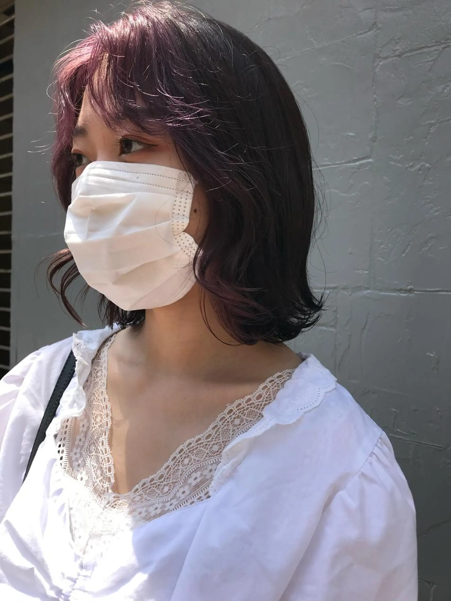 ショート カラー ヘアアレンジ ミストバング 黒髪 ブリーチ  フェイスフレーミング サカグチユキナ 【tocca】のヘアスタイル