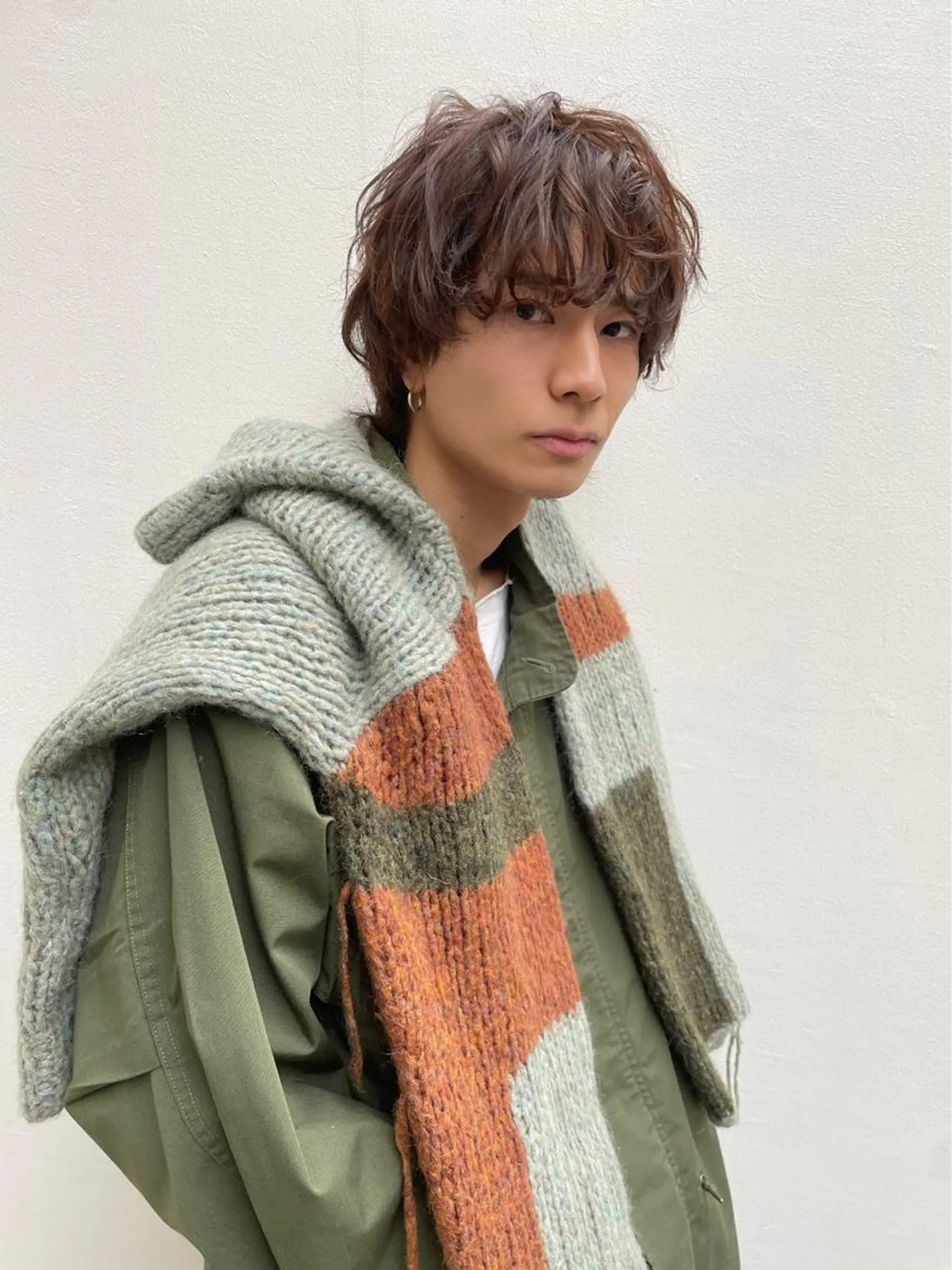 ショート パーマ メンズ 【センターパート】 大竹 龍之介のヘアスタイル