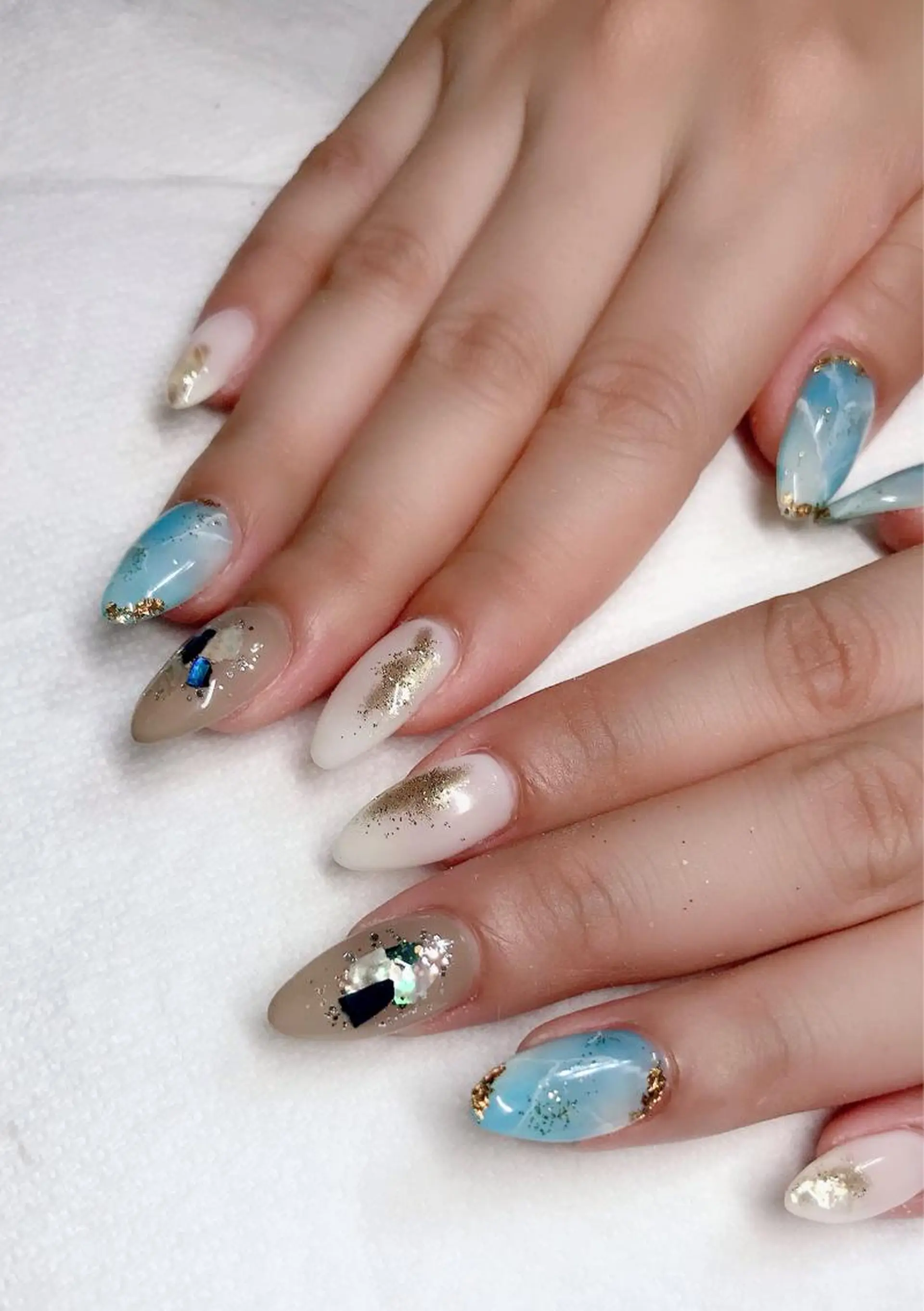 ネイル 持ち込み ニュアンスネイル Olive nail salon所属・kawaguchi yukiのネイルデザイン