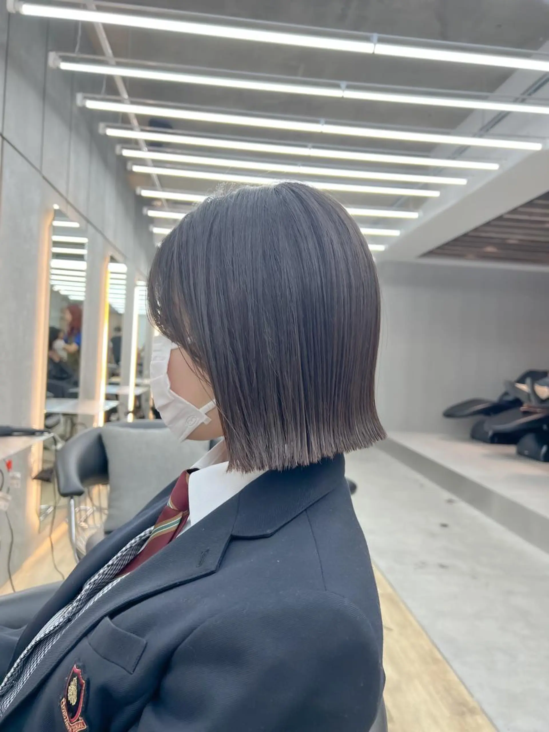 ミディアム カット トリートメント ボブ/縮毛矯正 髪質改善/もえるのヘアスタイル