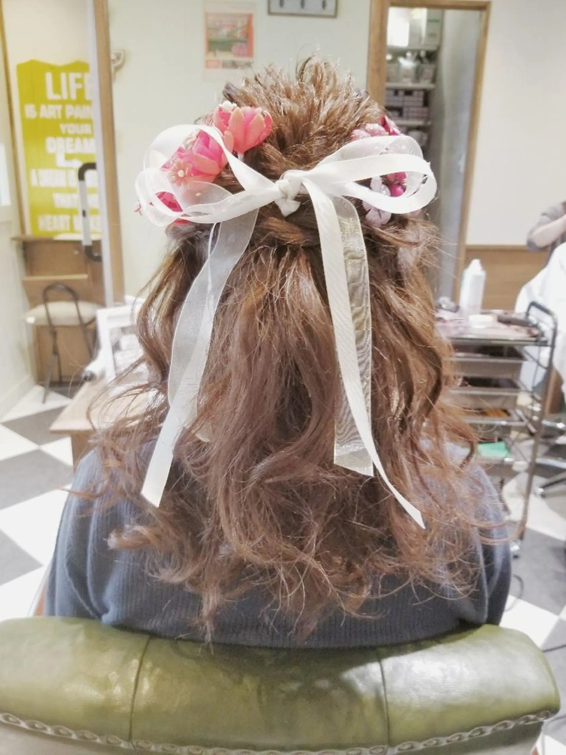 セミロング 卒業式のヘアスタイル ヘアセット ヘアセット/髪質改善 /カラー/TADOのヘアスタイル