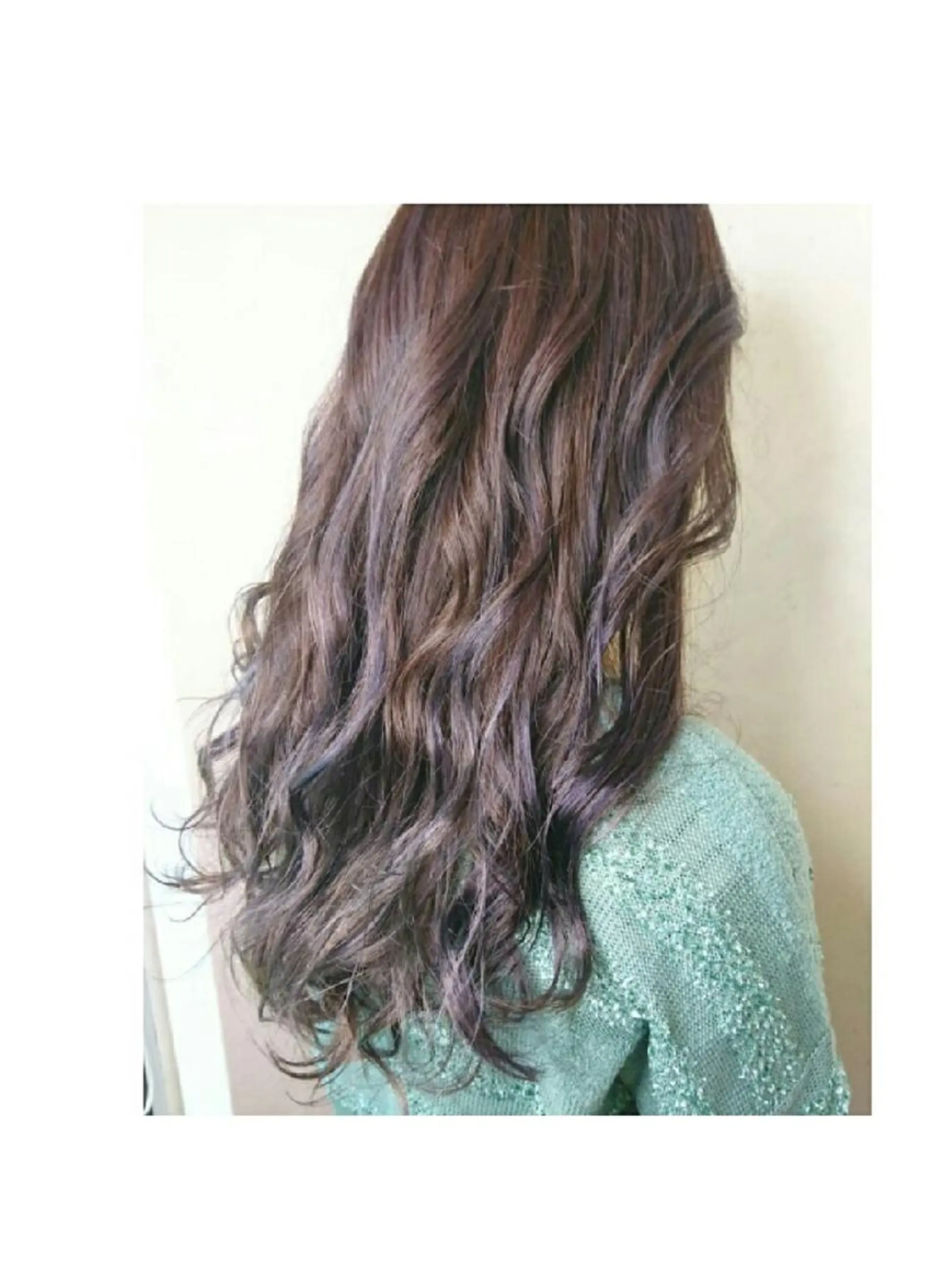 カラー ロング ハイライトカラー バイオレットカラー ハイライト ヘアカラー トリートメント JIL BLAN 京都所属・RU RIのヘアスタイル