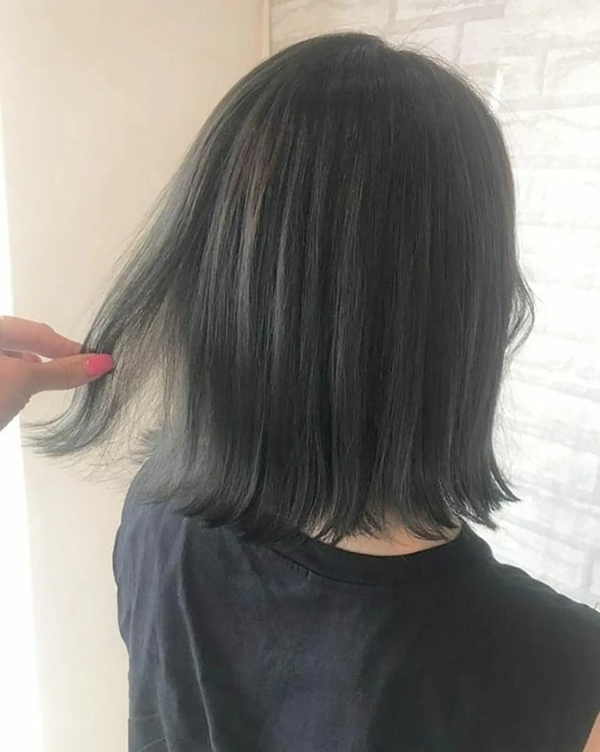 ミディアム カラー グレージュ カット ヘアカラー JIL BLAN 京都所属・RU RIのヘアスタイル