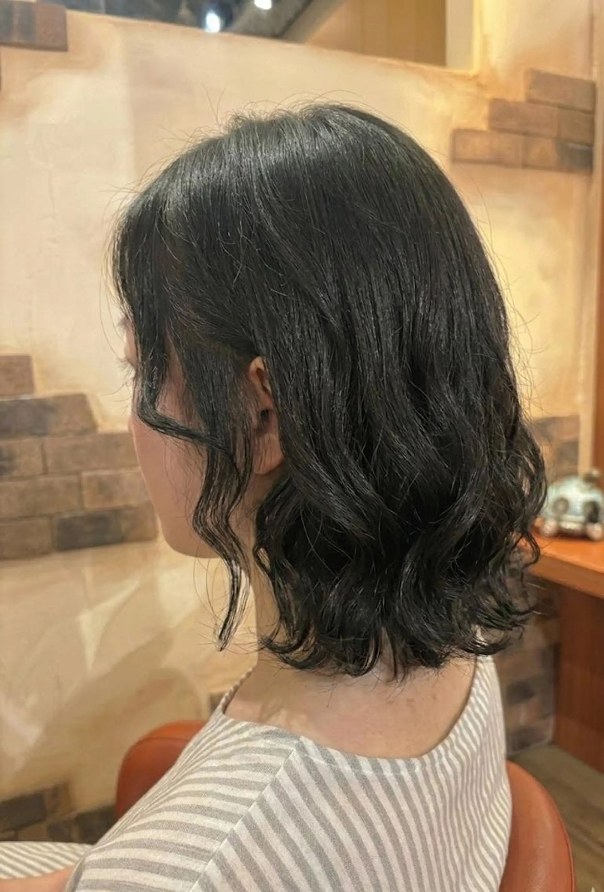 セミロング ボブ 小顔カット カット パーマ トリートメント ヘッドスパ flencia 丸 和博｜カットのヘアスタイル